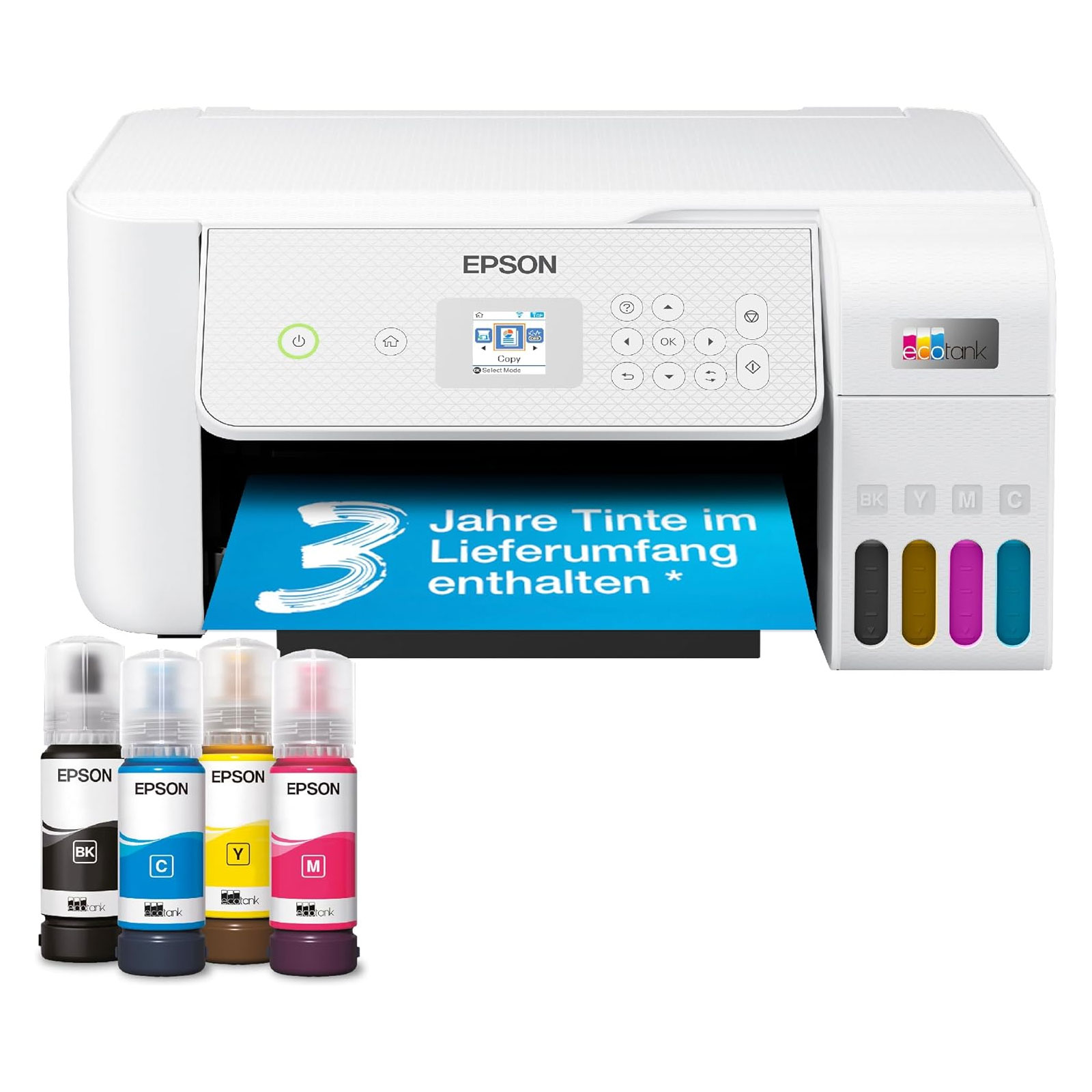 Epson EcoTank ET-2876 DIN-A4-Multifunktions-WLAN-Tintentankdrucker