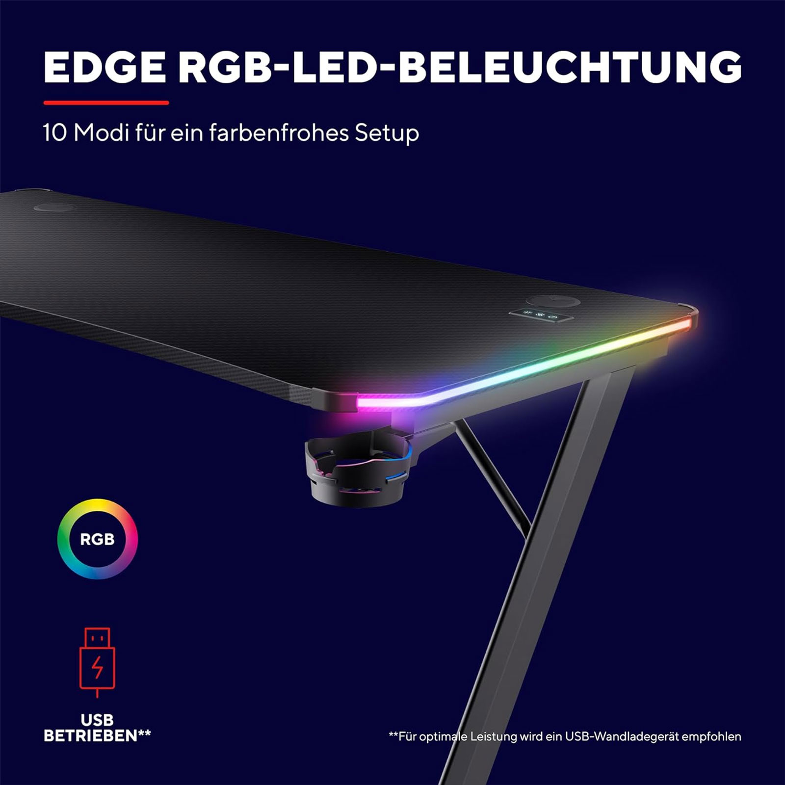 TRU GXT709 LUMINUS RGB DESK