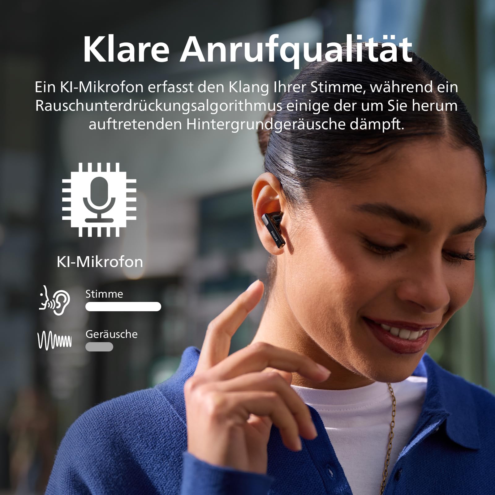 Philips TAT2520 True Wireless Bluetooth-In-Ohr-Hörer mit Geräuschunterdrückung