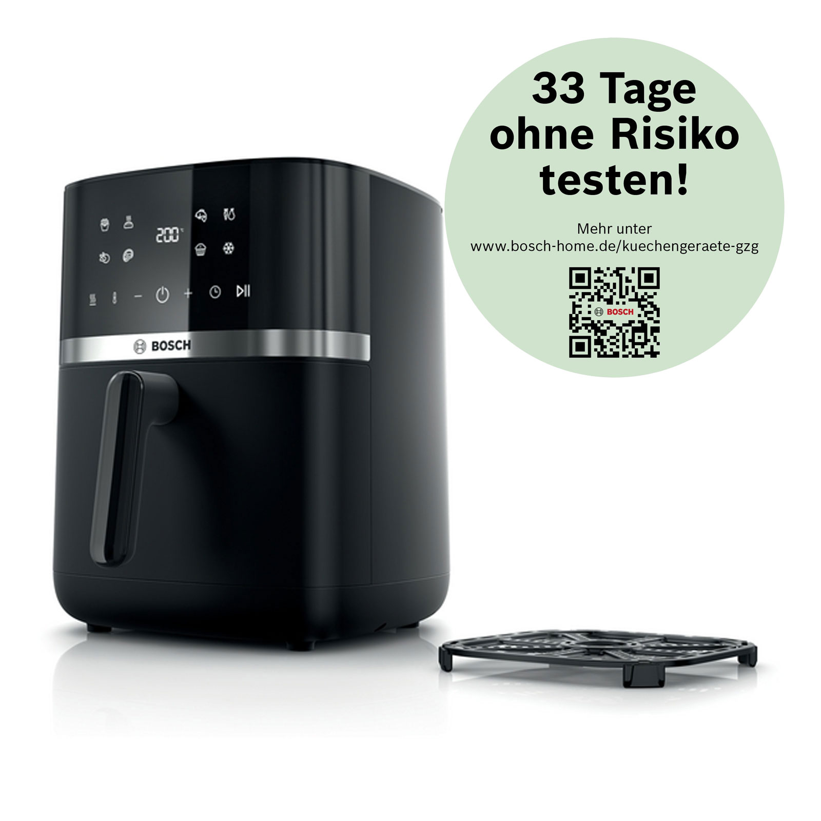 Bosch MAFS2462B Serie 4 Heißluftfritteuse, Schwarz