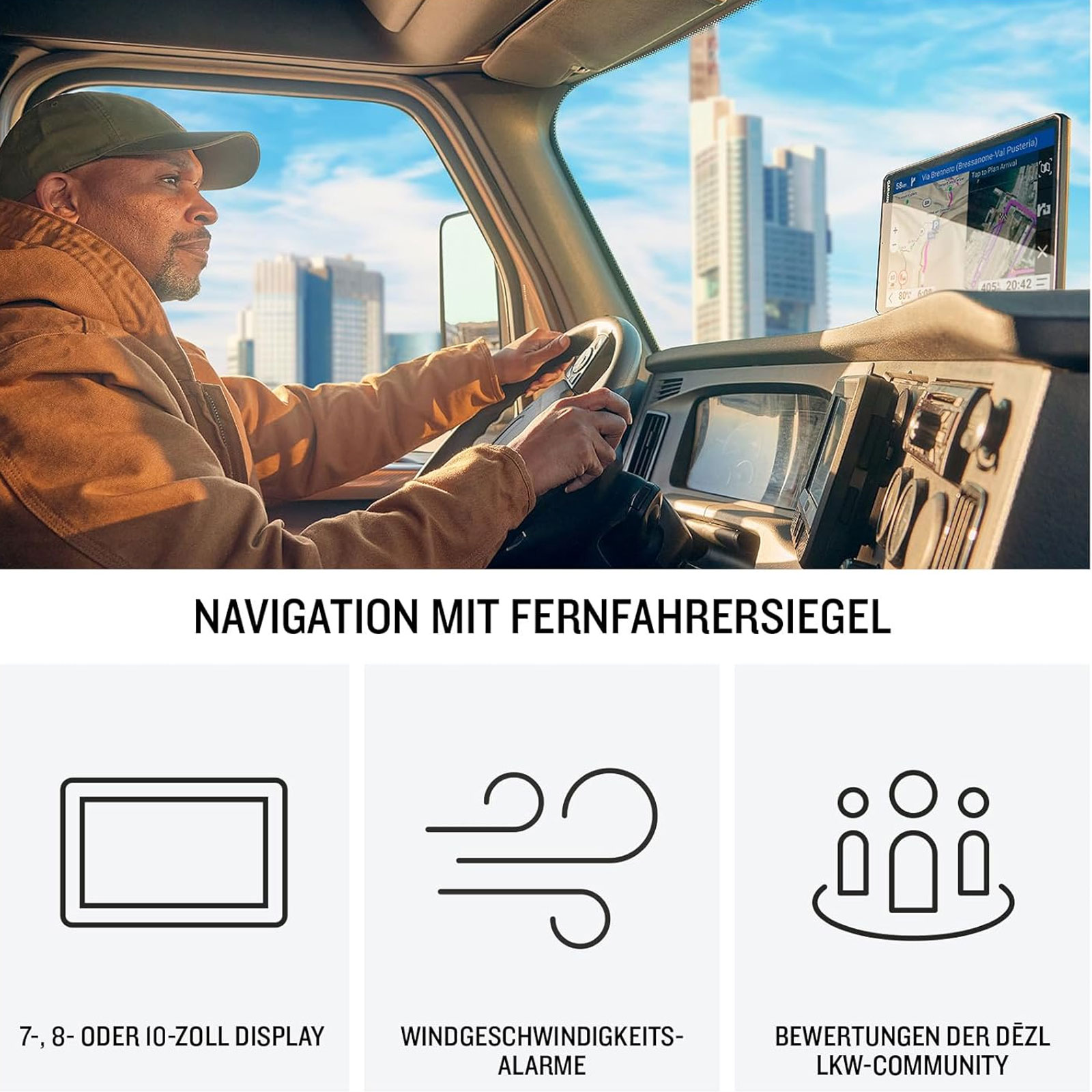 Garmin dēzl LGV820 MT-D - smartes LKW-Navigationsgerät mit 8" (20,3cm) Farbdisplay
