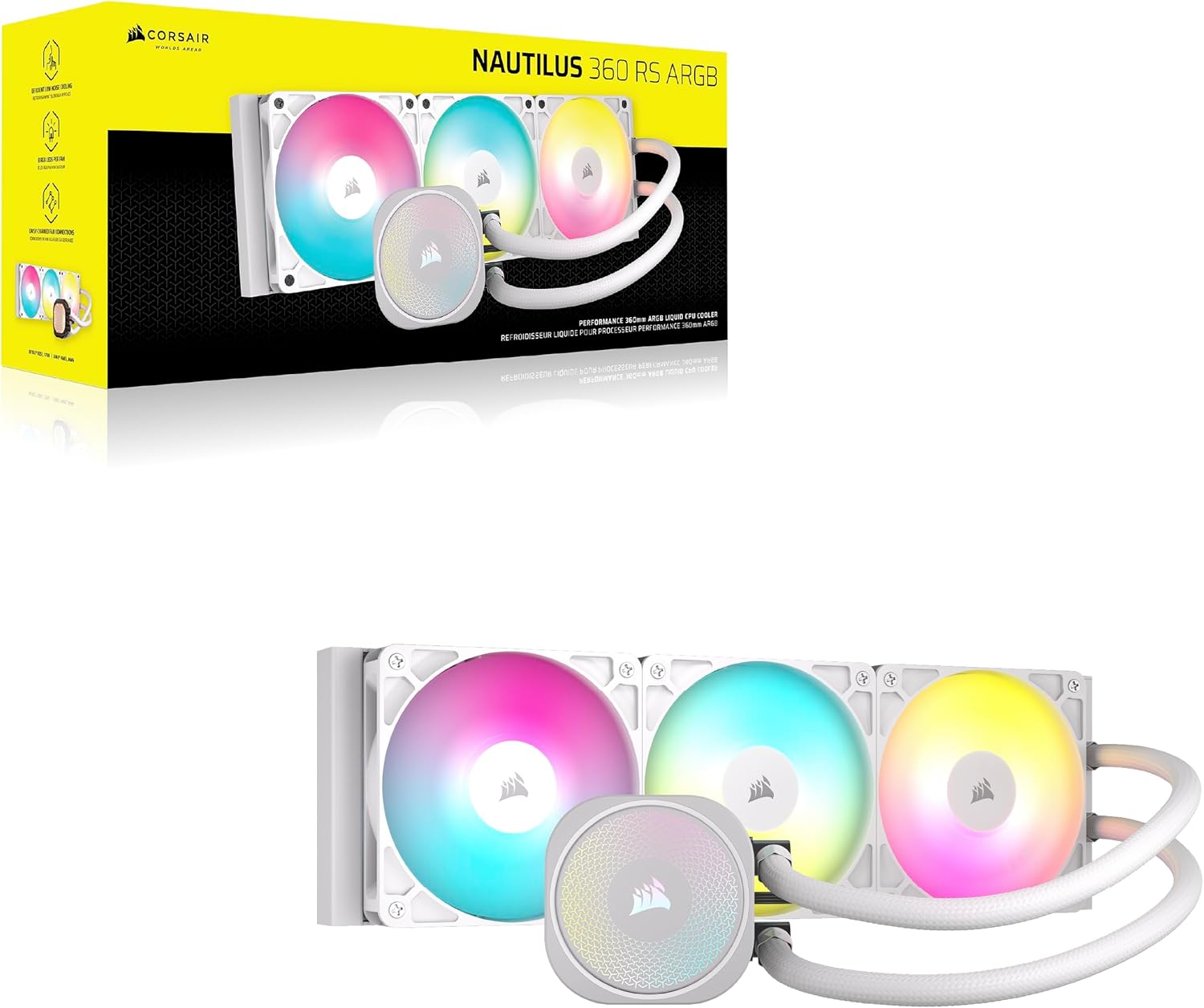 Corsair Nautilus 360 RS ARGB CPU-Flüssigkeitskühler – 360mm AIO