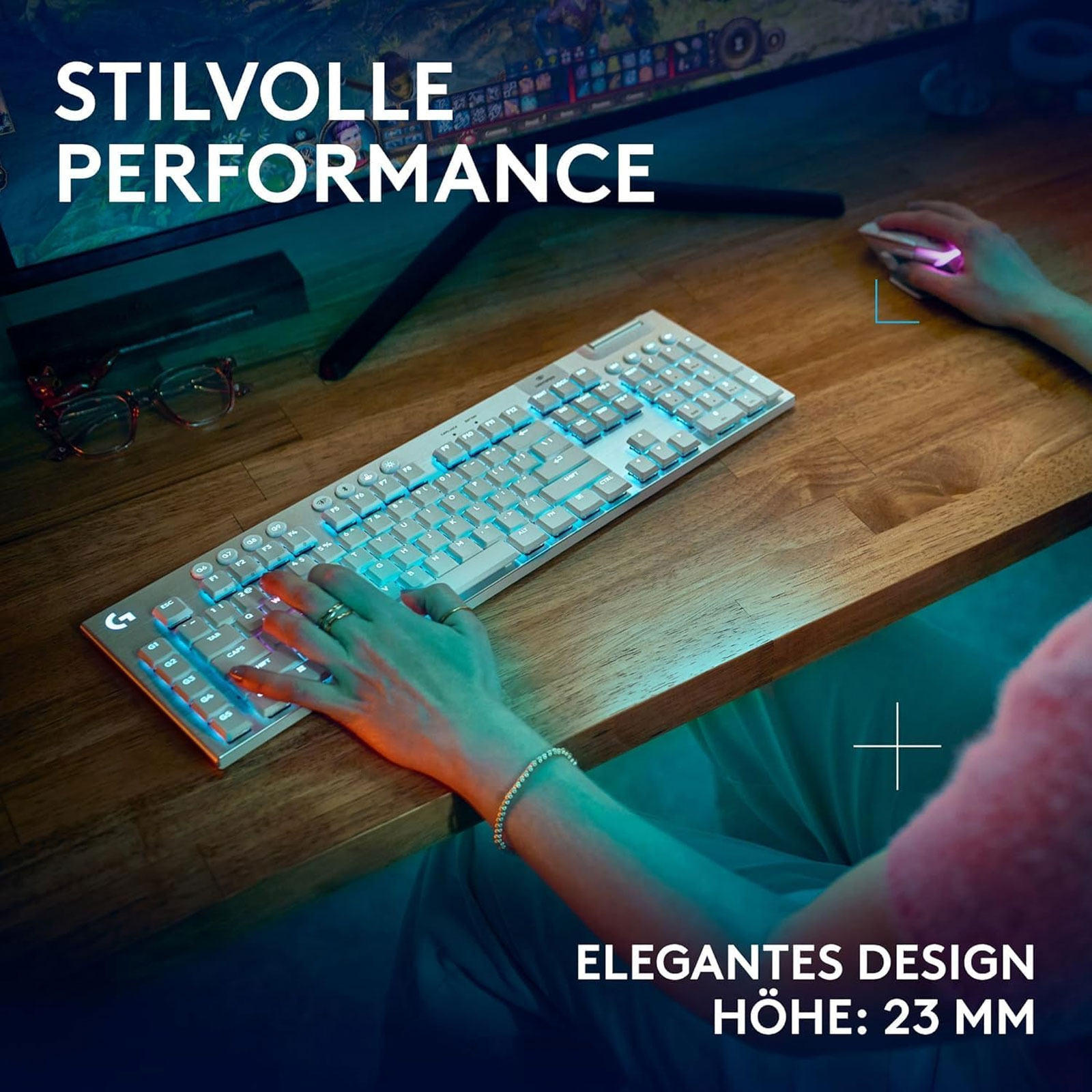 Logitech G G915 X LIGHTSPEED Low-Profile-Kabellose Gaming-Tastatur