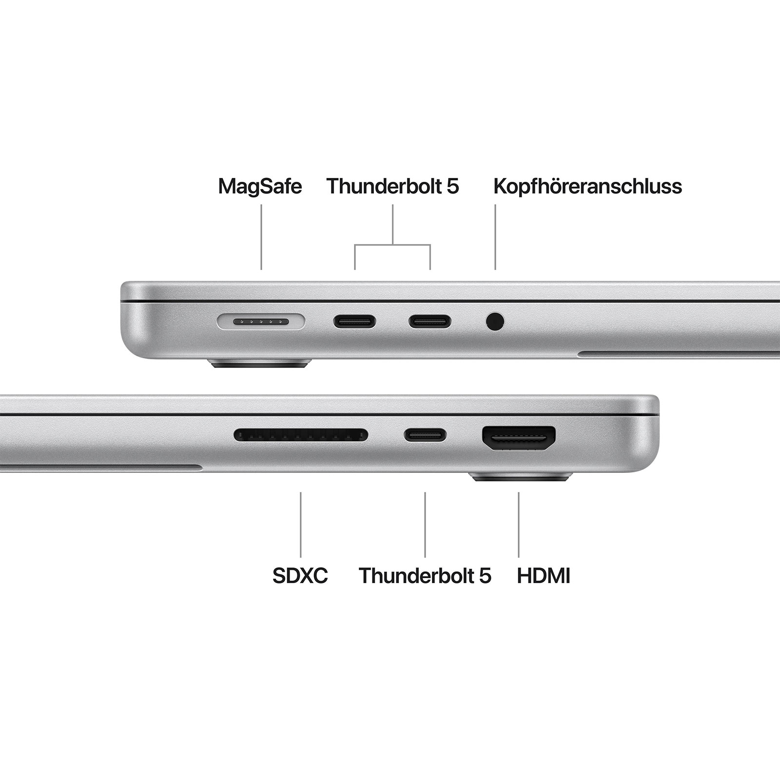 Apple MacBook Pro, Silber, 14 Zoll, M4 Pro, 12-Core-CPU, 16-Core-GPU, 24GB, 512GB SSD