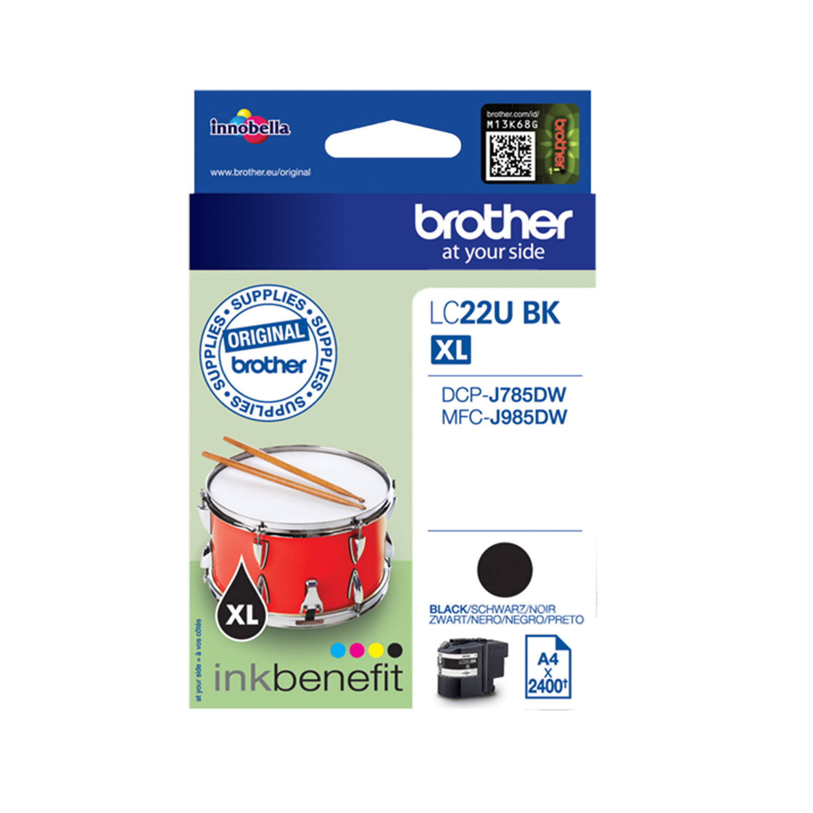 Brother LC22UBK XL Tinte für MFCJ985DW Black Brother LC22UBK XL Tinte für MFCJ985DW Black