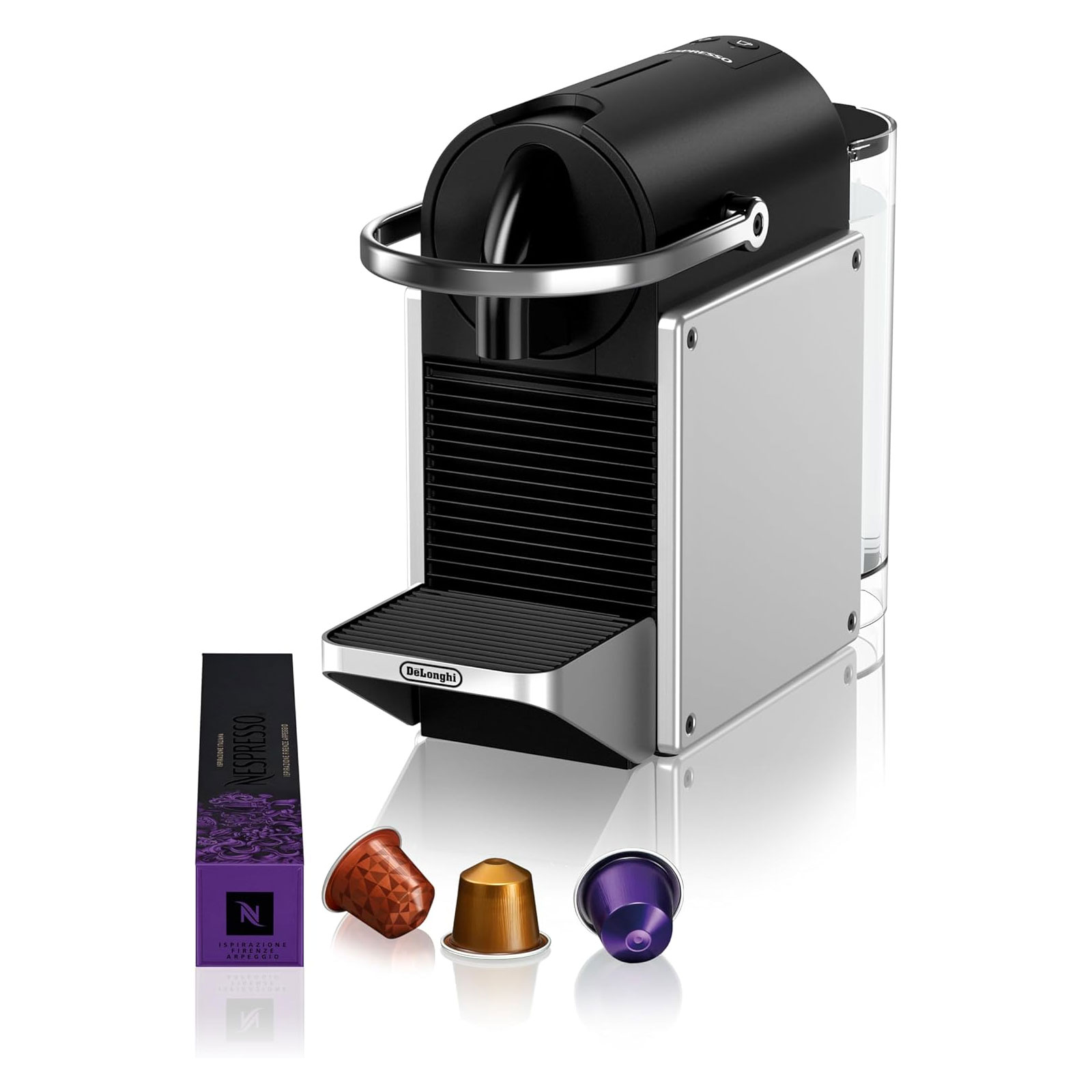 De'Longhi EN127.S PIXIE Re-Design silber Nespresso-Kapselmaschine