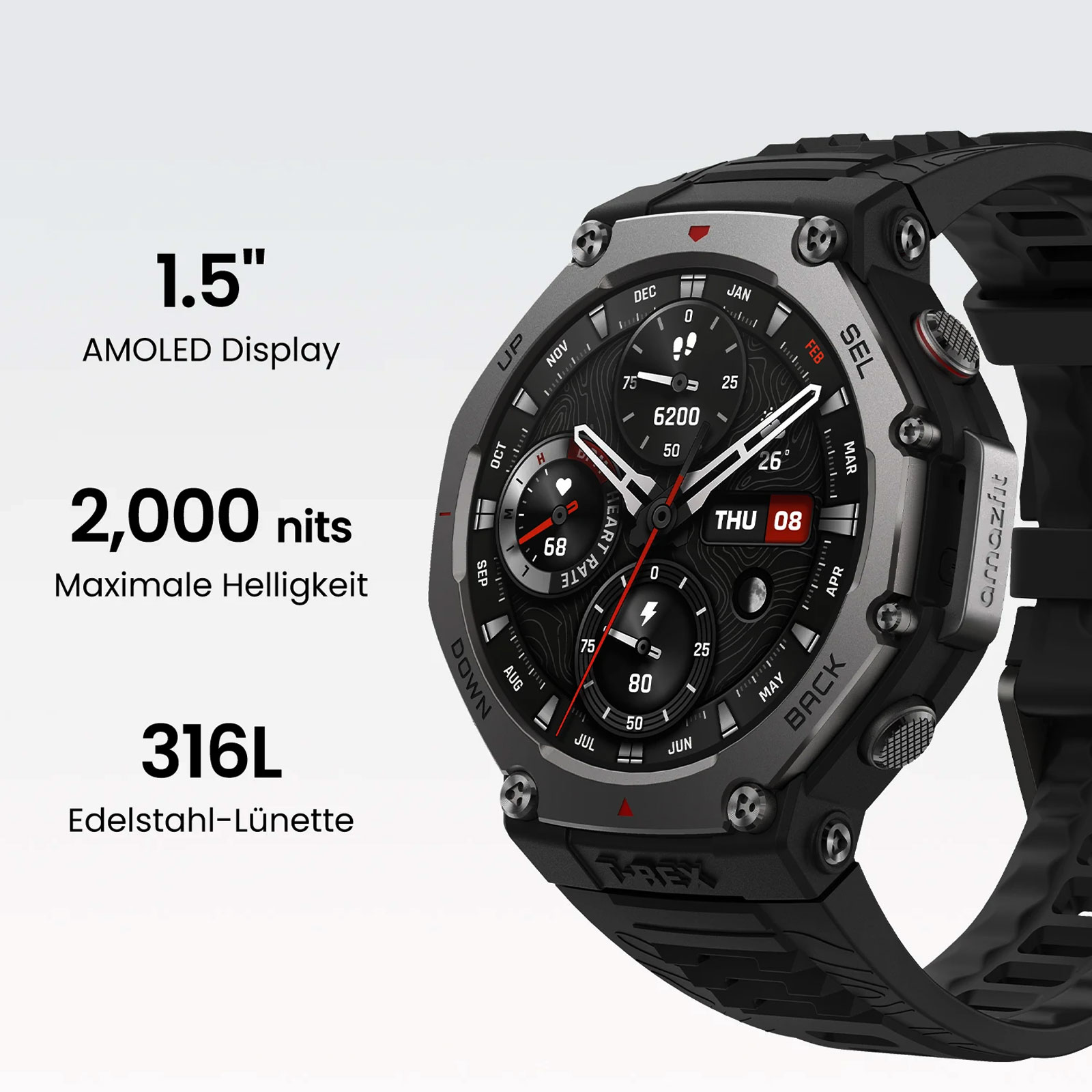 Amazfit T-Rex 3 Haze Gray Smartwatch Amazfit T-Rex 3 Haze Gray Smartwatch