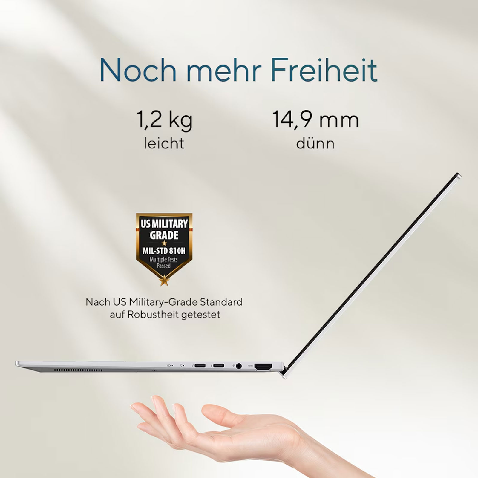 ASUS Notebook Zenbook 14 OLED, Blau, 14 Zoll, WQXGA+, Intel Core Ultra 7 155H, 32 GB, 1 TB M.2 SSD, Intel Arc (120 Hz, 0,2 ms, UX3405MA-PP102X)