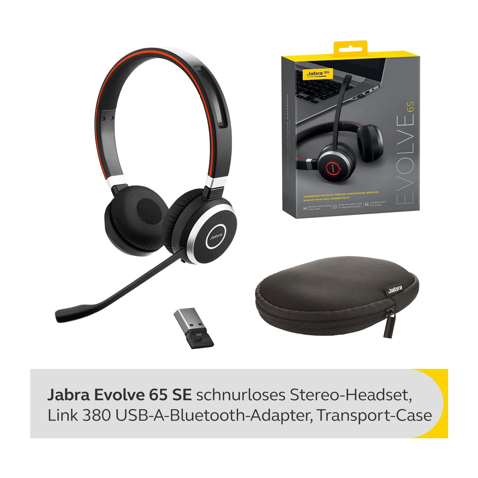 Jabra Evolve 65 SE Schnurloses Stereo- Headset