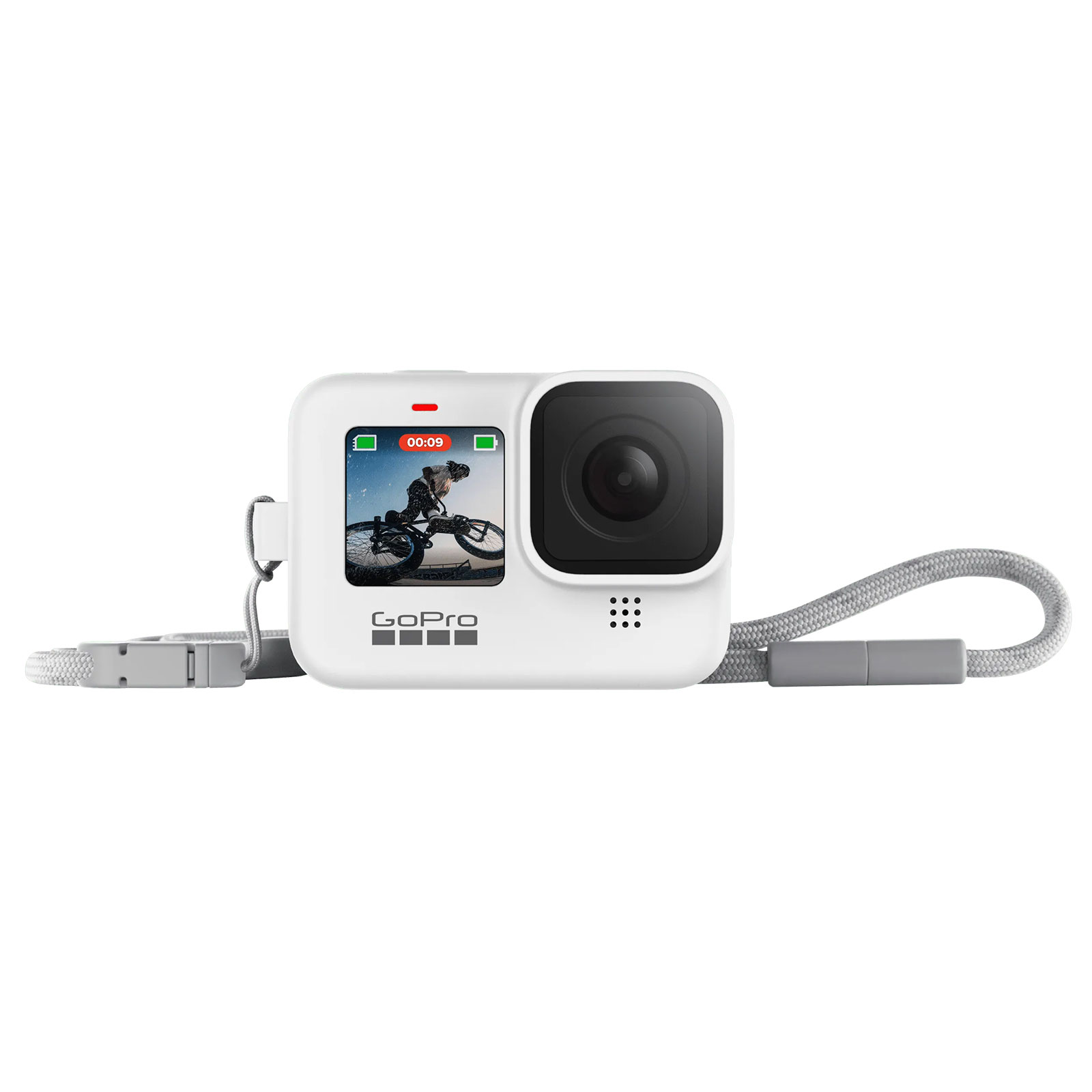 GoPro Hülle und Trageband weiß