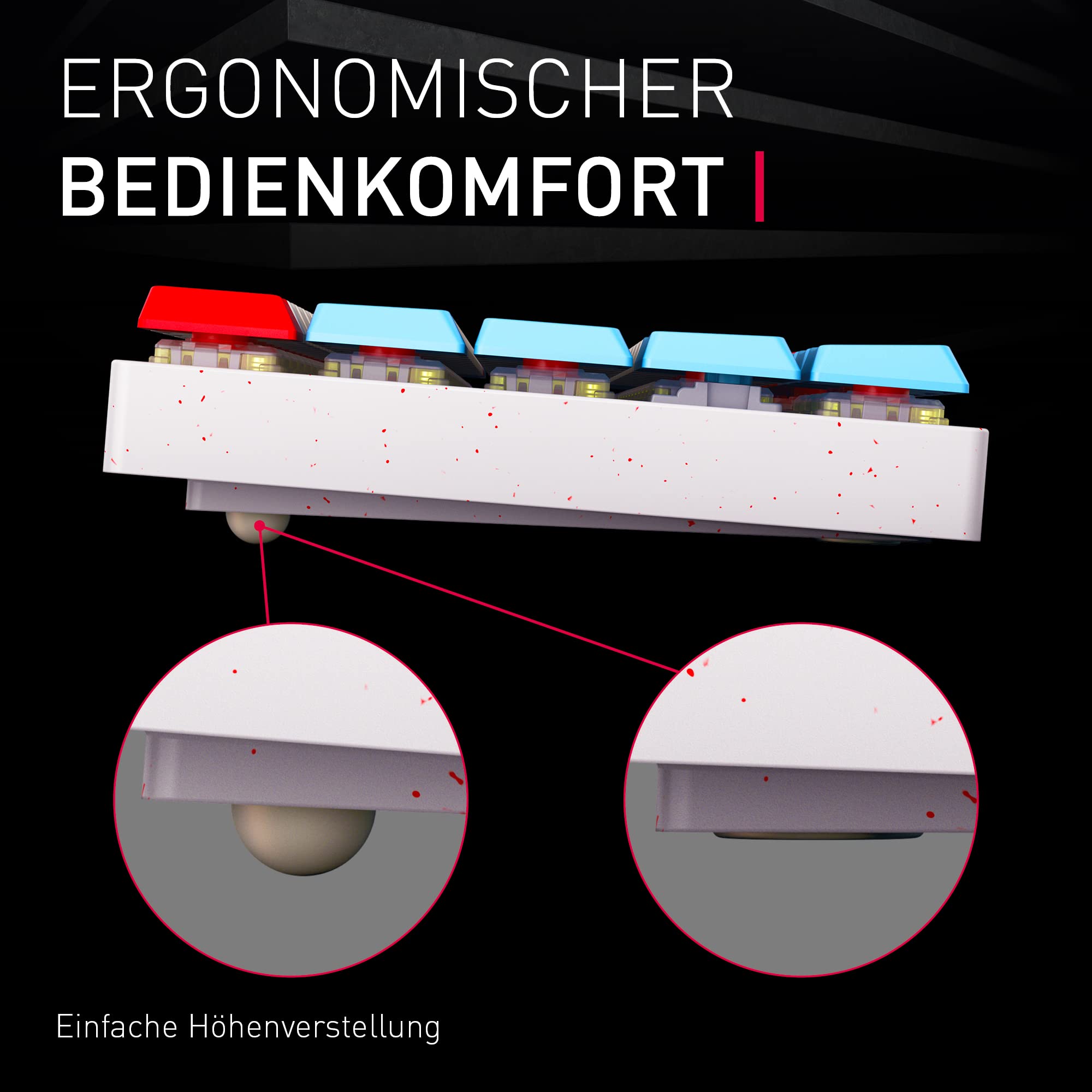 CHERRY MX-LP 2.1 Compact Wireless, Kabellose Gaming-Tastatur mit 69 Tasten