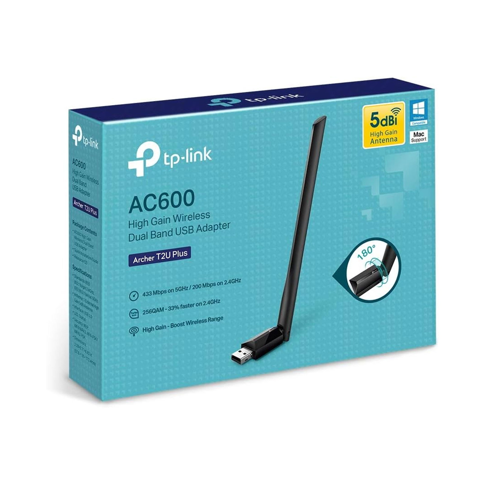 TP-Link WLAN-Stick T2U Plus AC600-High-Gain-Dualband-USB-WLAN-Adapter