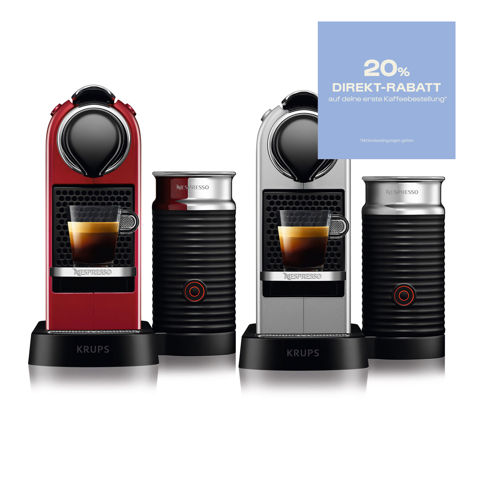 Krups XN 7615 Nespresso CitiZ&milk Cherry Red