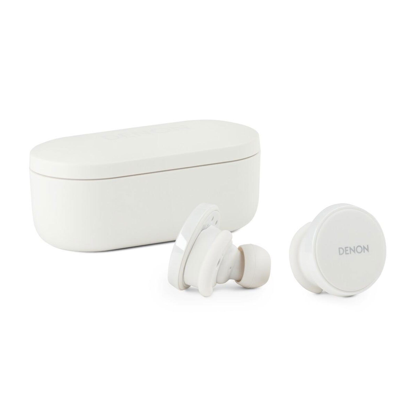 DENON PerL Pro white In-Ear Kopfhörer (Noise Cancelling, Adaptive Acoustic Technology (AAT), Bluetooth 5.3, Touch Control, IPX4)