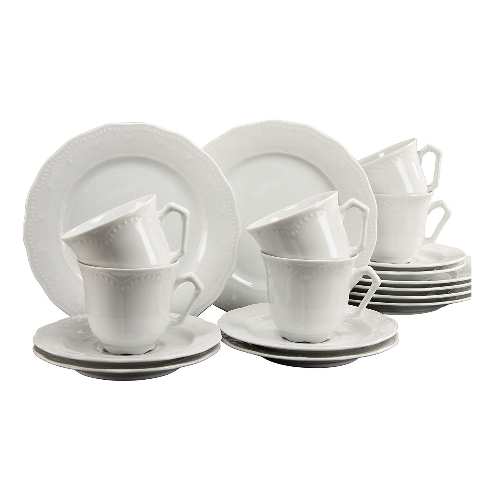 CreaTable, 11798, Serie GLORIA weiss, Kombiservice 30 teilig