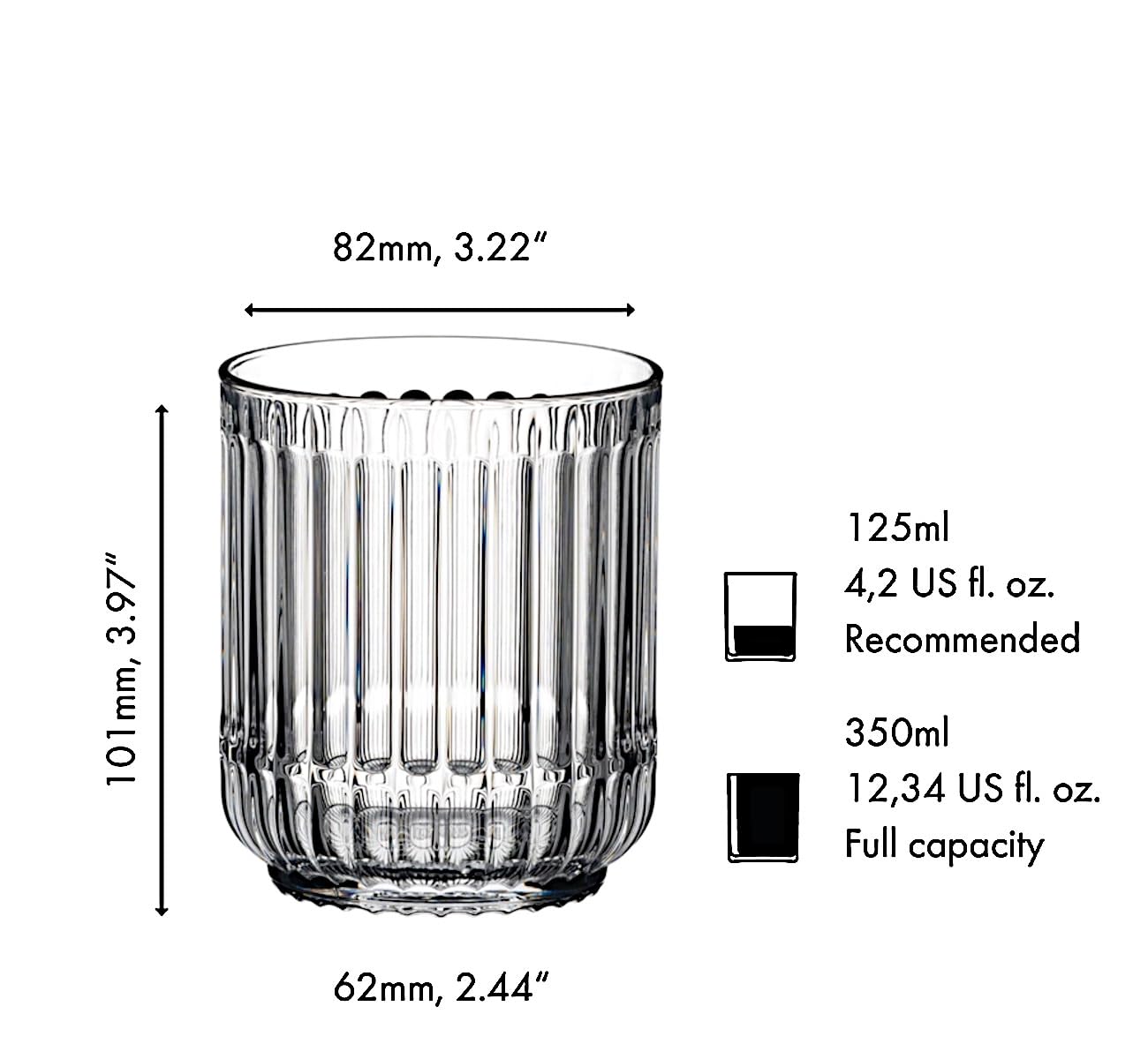 RIEDEL 6421/07 Bar Rituals Double Rocks Glas 2er Set Cocktailglas Kristallglas 