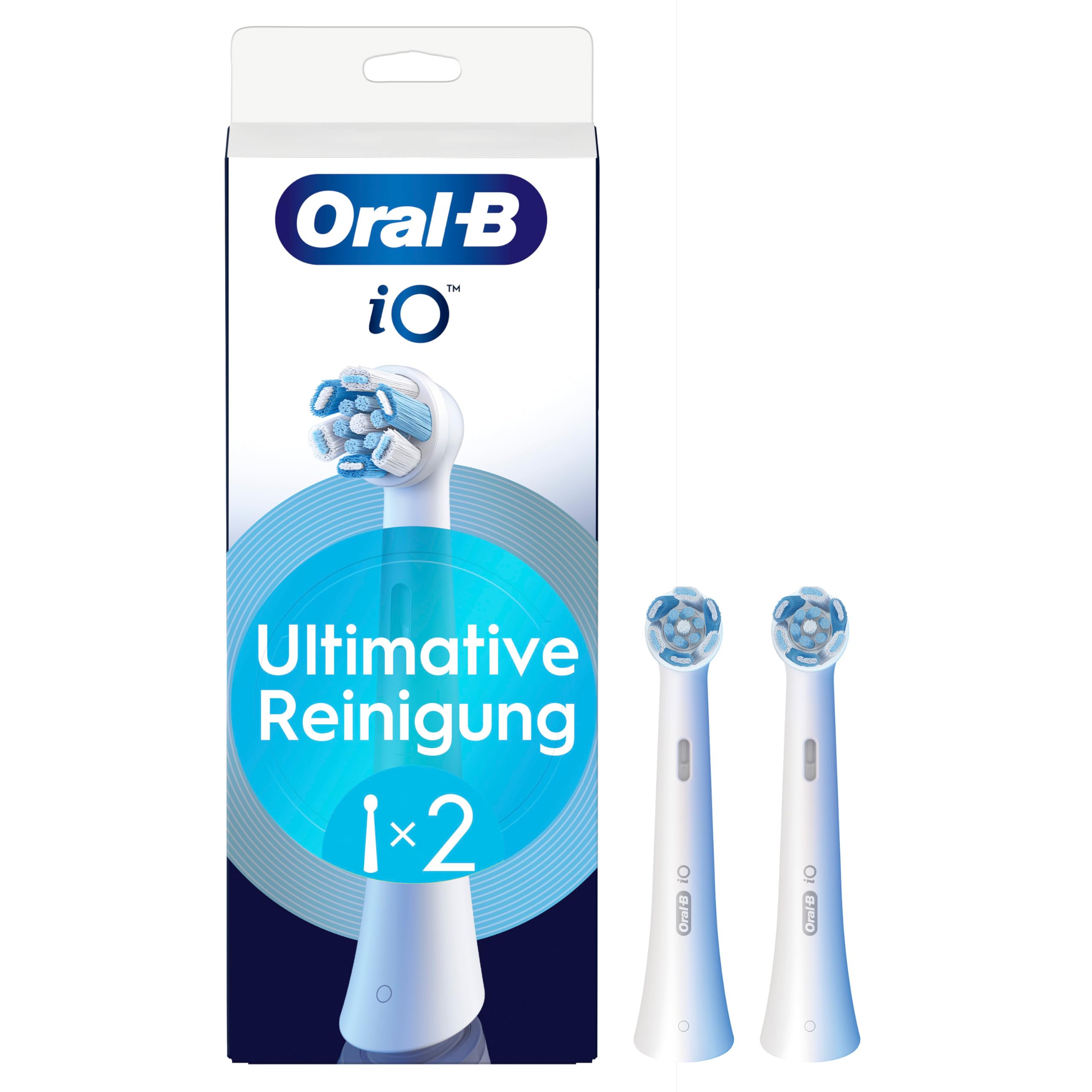 Oral-B iO Ultimative Reinigung, Original Aufsteckbürsten, Weiß, 2er