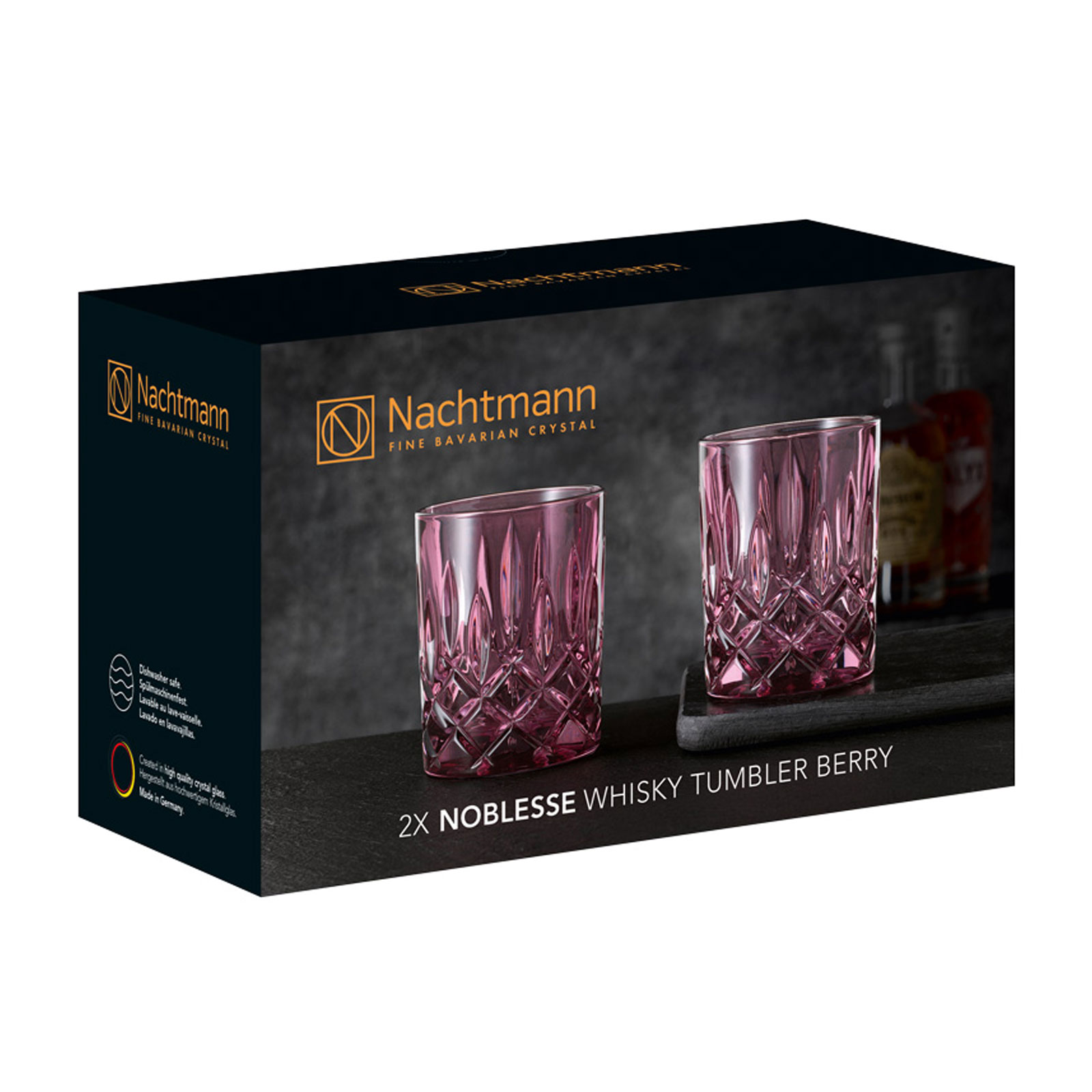 Nachtmann, 2-teiliges Whiskybecher Set, Whiskygläser, Kristallglas, 295 ml, Noblesse Vintage