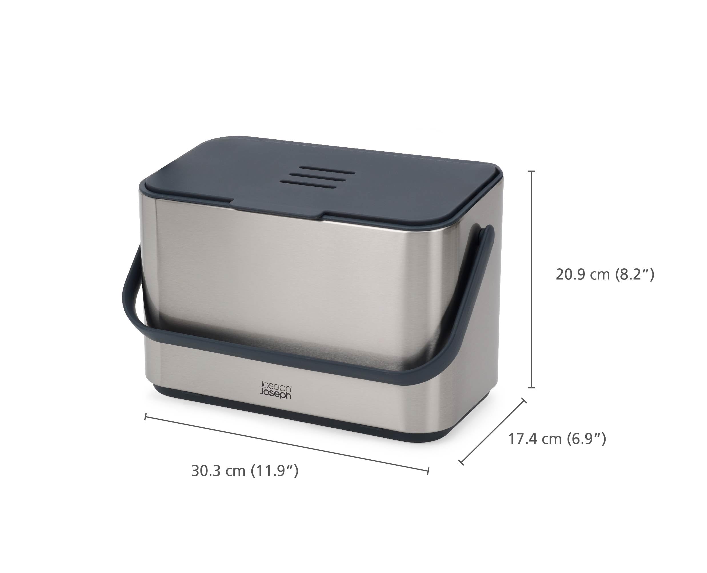 Joseph Joseph Collect 4l Edelstahl Komposteimer Küche mit Griff