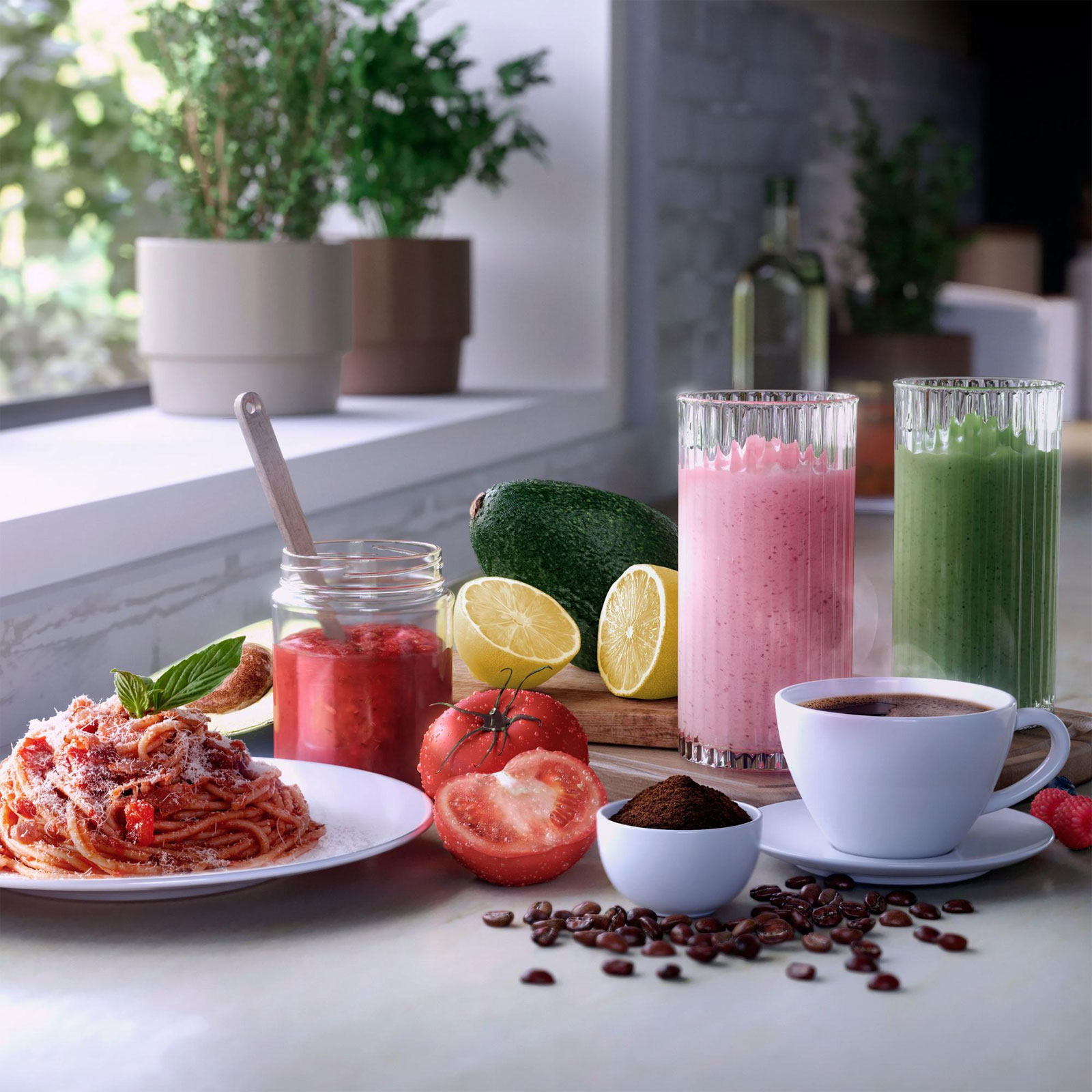 Philips Standmixer 5000 Series HR2767/00 Personal Blender (1.000 Watt, ProBlend Plus-Technologie, 700 ml und 500ml Becher mit auslaufsicheren Deckeln, 300ml Becher, spülmaschinenfeste Teile, abnehmbare Messe)