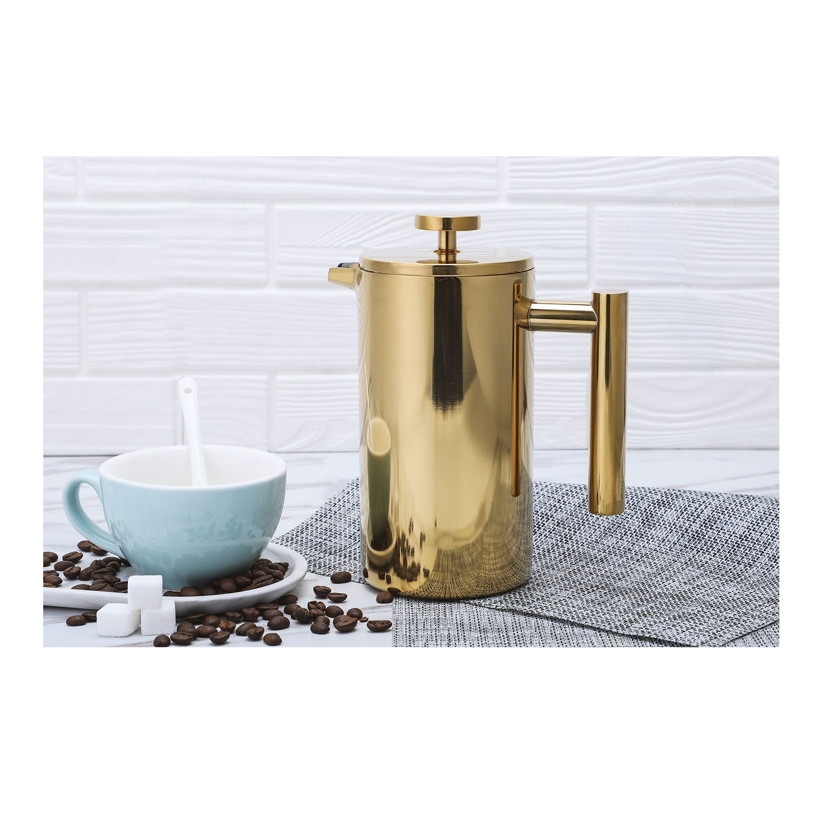 ECHTWERK  French Press aus Edelstahl, 800 ml 