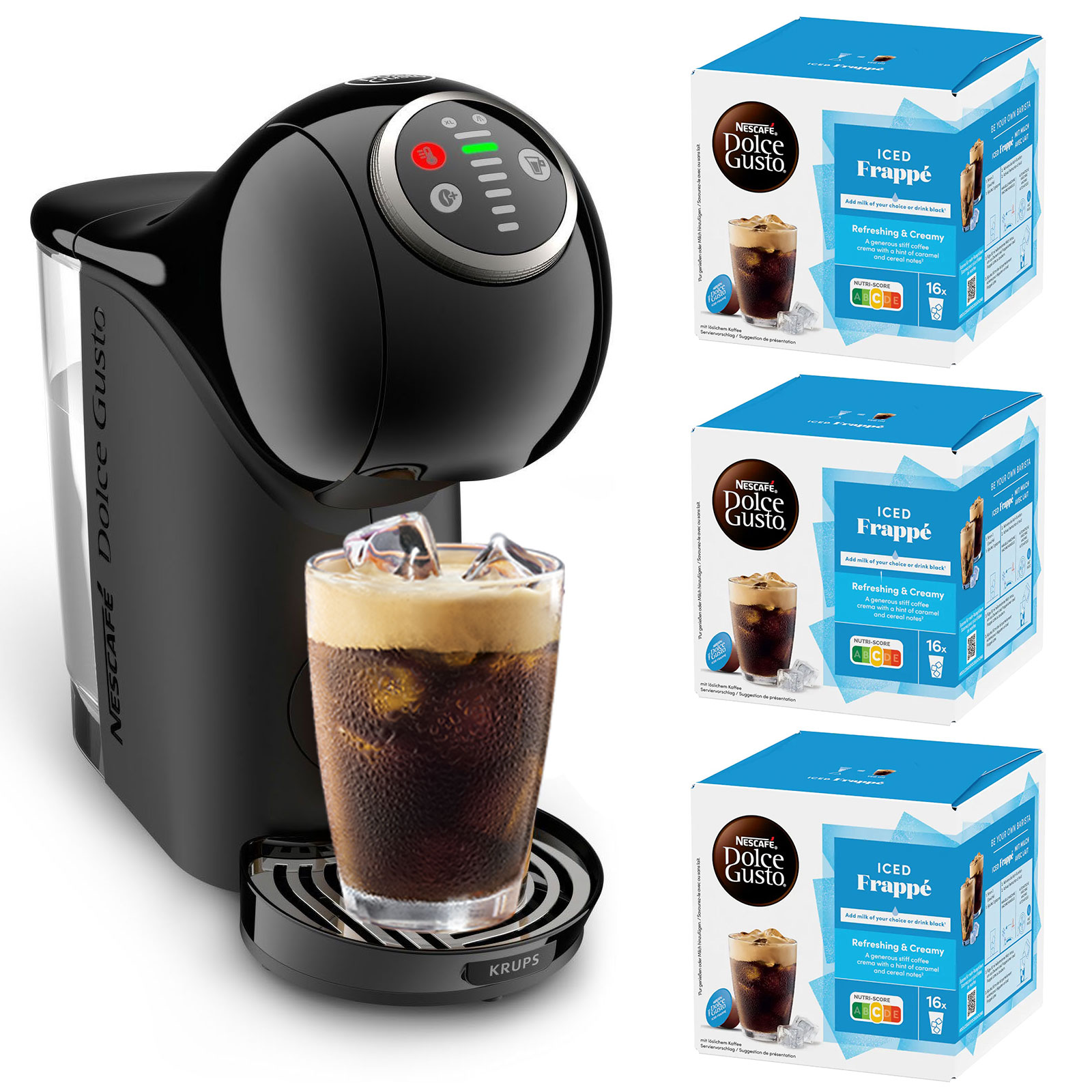 Krups KP3408 Dolce Gusto Kapselmaschine inkl.3x  Iced Frappe
