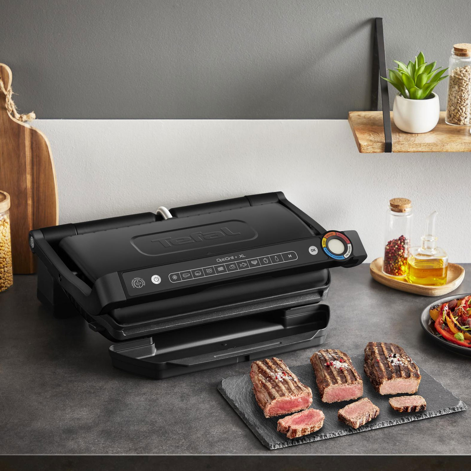 Tefal Kontaktgrill GC7278 OptiGrill+ Upgrade XL 2.000 Watt Leistung