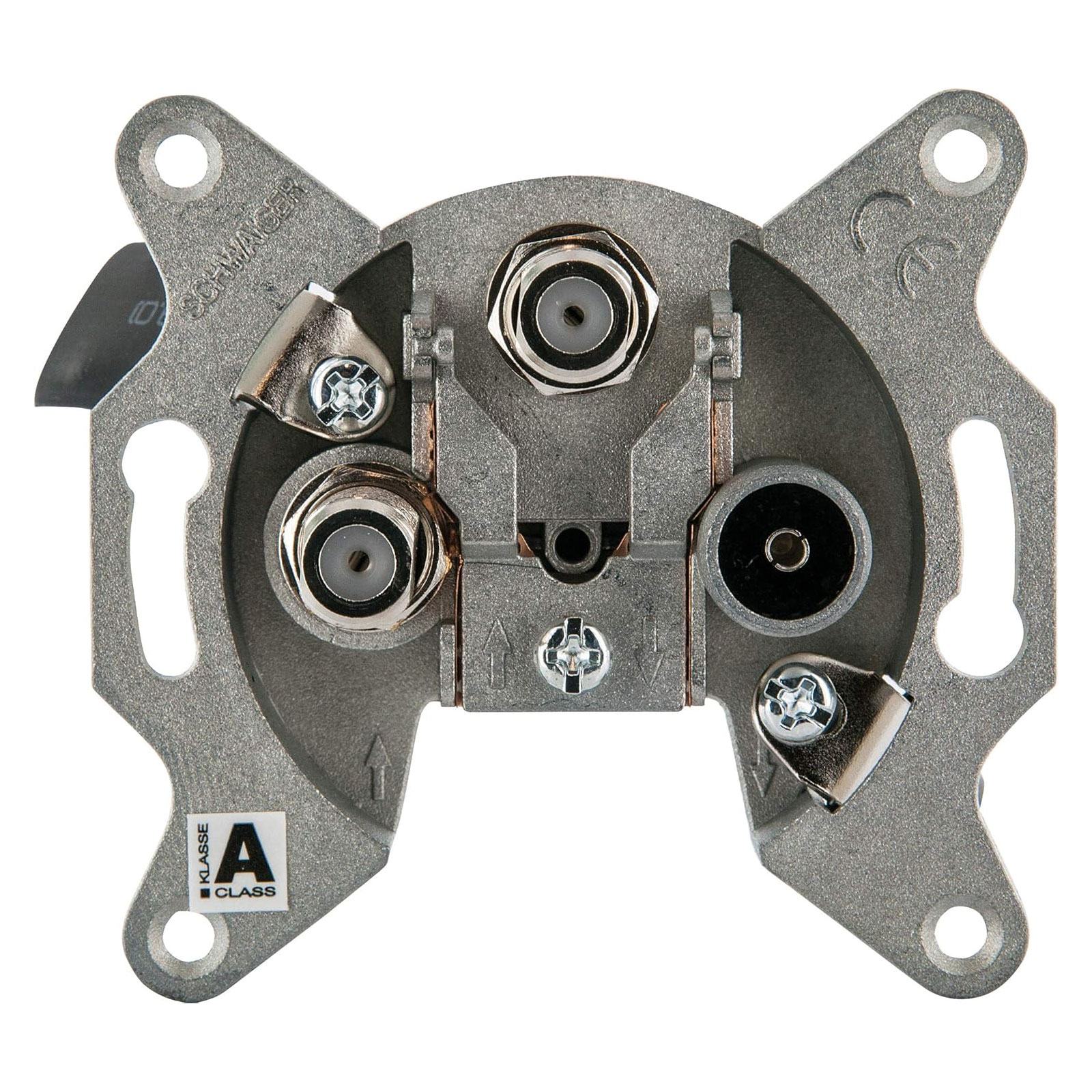 Schwaiger DSE652 531 Einzel-Antennendose 3-Loch 2,0dB getr. SAT-ZF-Anschl.