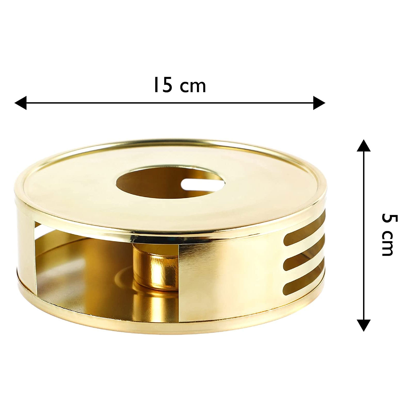 Echtwerk Stövchen, Teestövchen aus Edelstahl, Runder Tee- und Kaffeewärmer, Untersatz für alle handelsüblichen Tee- und Kaffeekannen, 5 x 15 cm