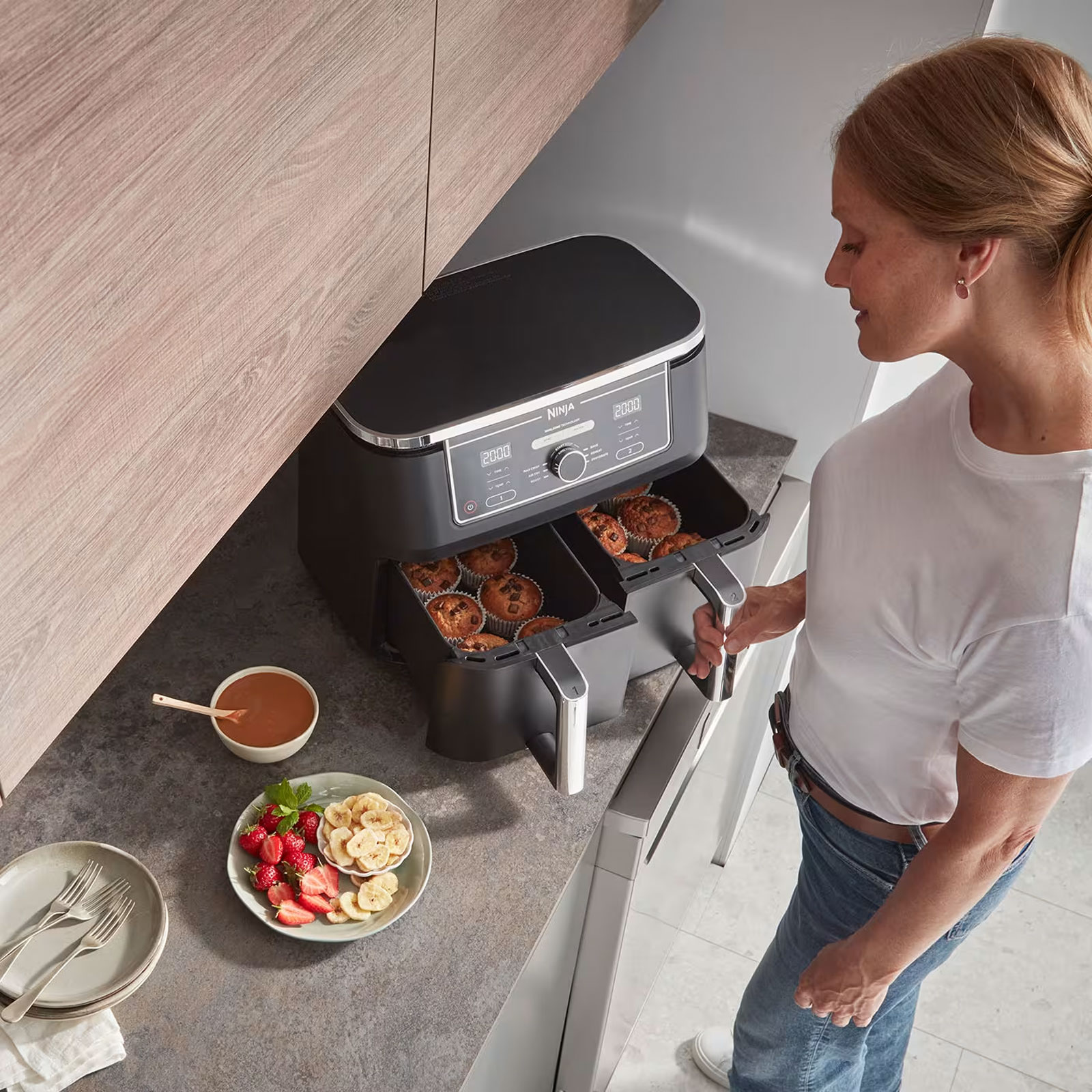Ninja AF400EU Foodi MAX Dual Zone Heißluftfritteuse