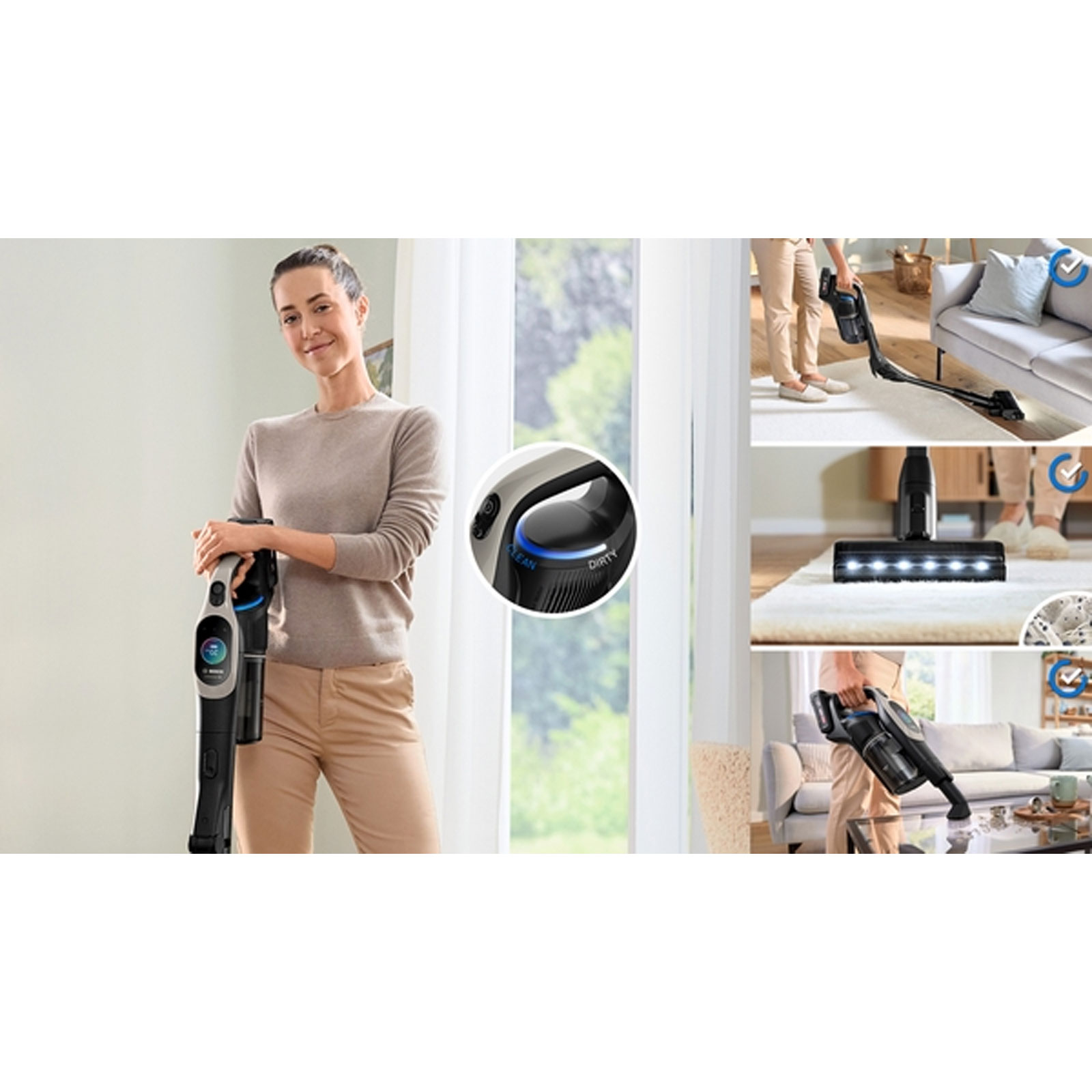 Bosch BTS1042GQC Akku-Staubsauger, Unlimited 10, Grau