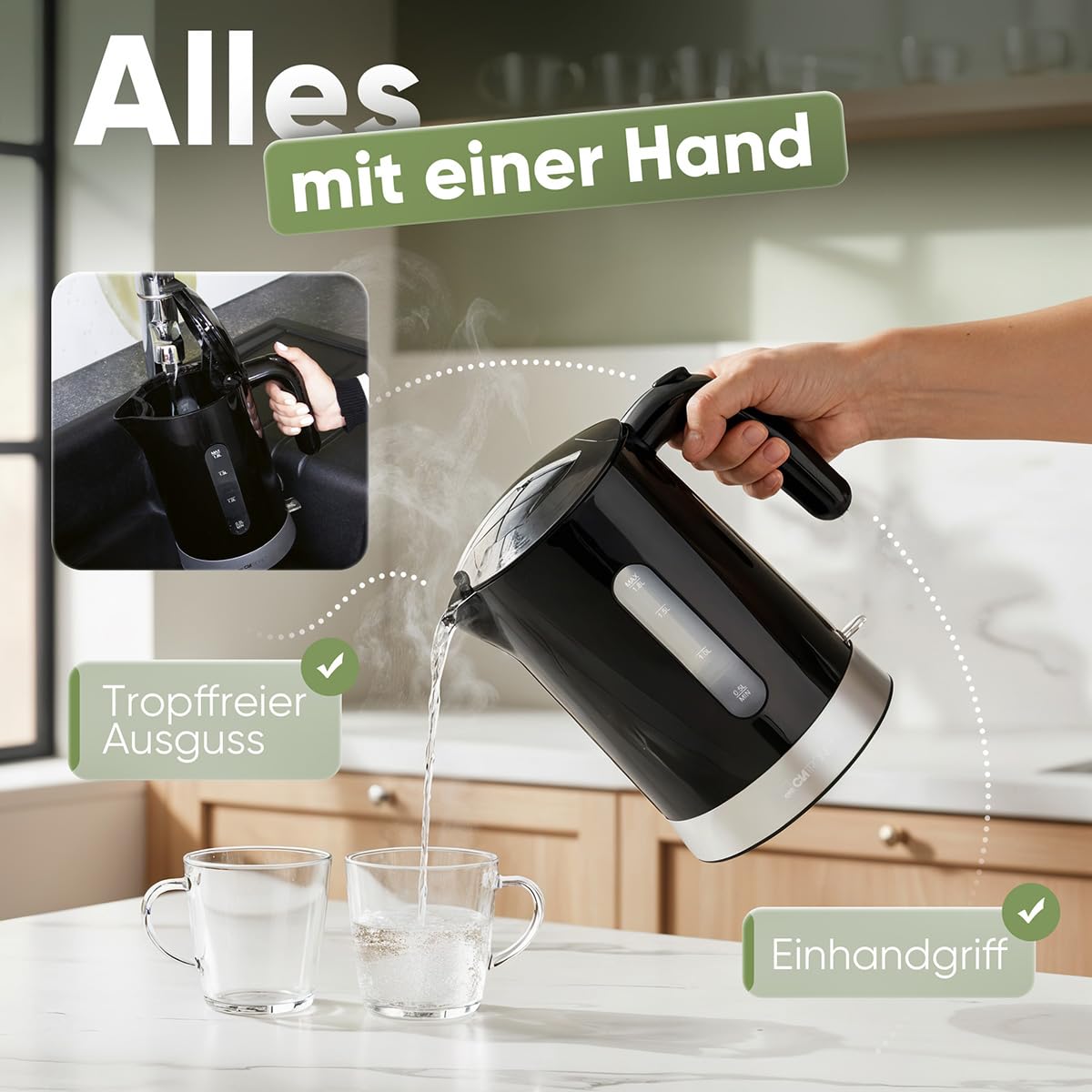 CLATRONIC WK 3840 Wasserkocher (1,8 Liter, 2200 W)