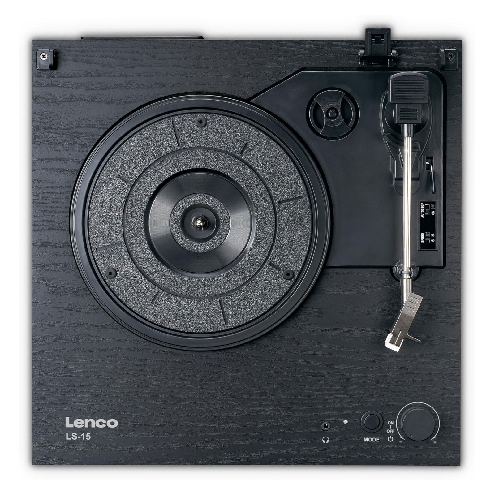LENCO Plattenspieler LS-15BK schwarz (Bluetooth®, 2 Lautsprecher, AT3600L Tonabnehmer)