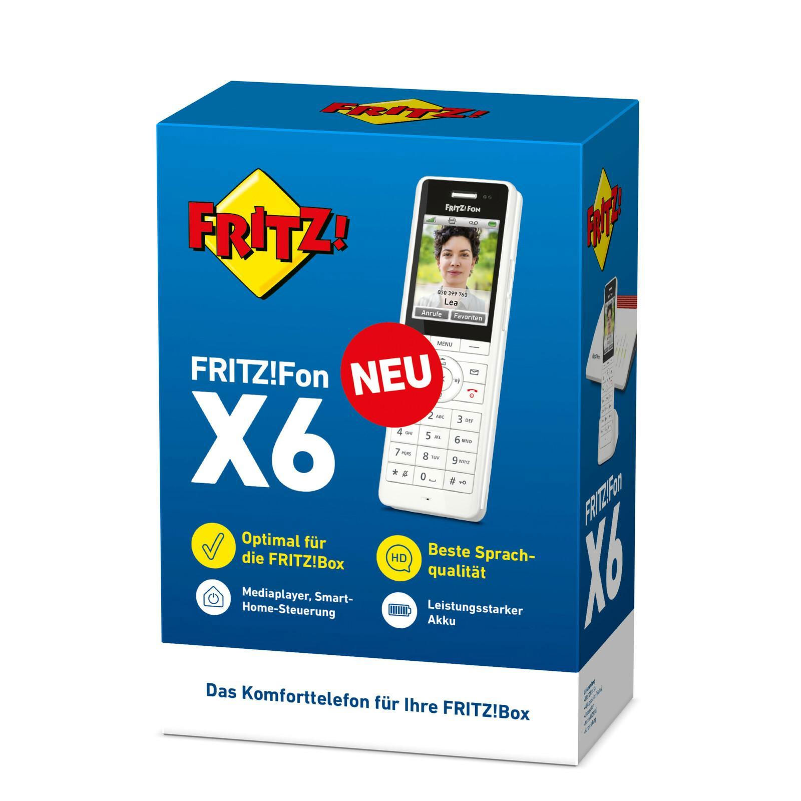 AVM FRITZ!Fon X6 weiß Schnurloses Telefon AVM FRITZ!Fon X6 weiß Schnurloses Telefon