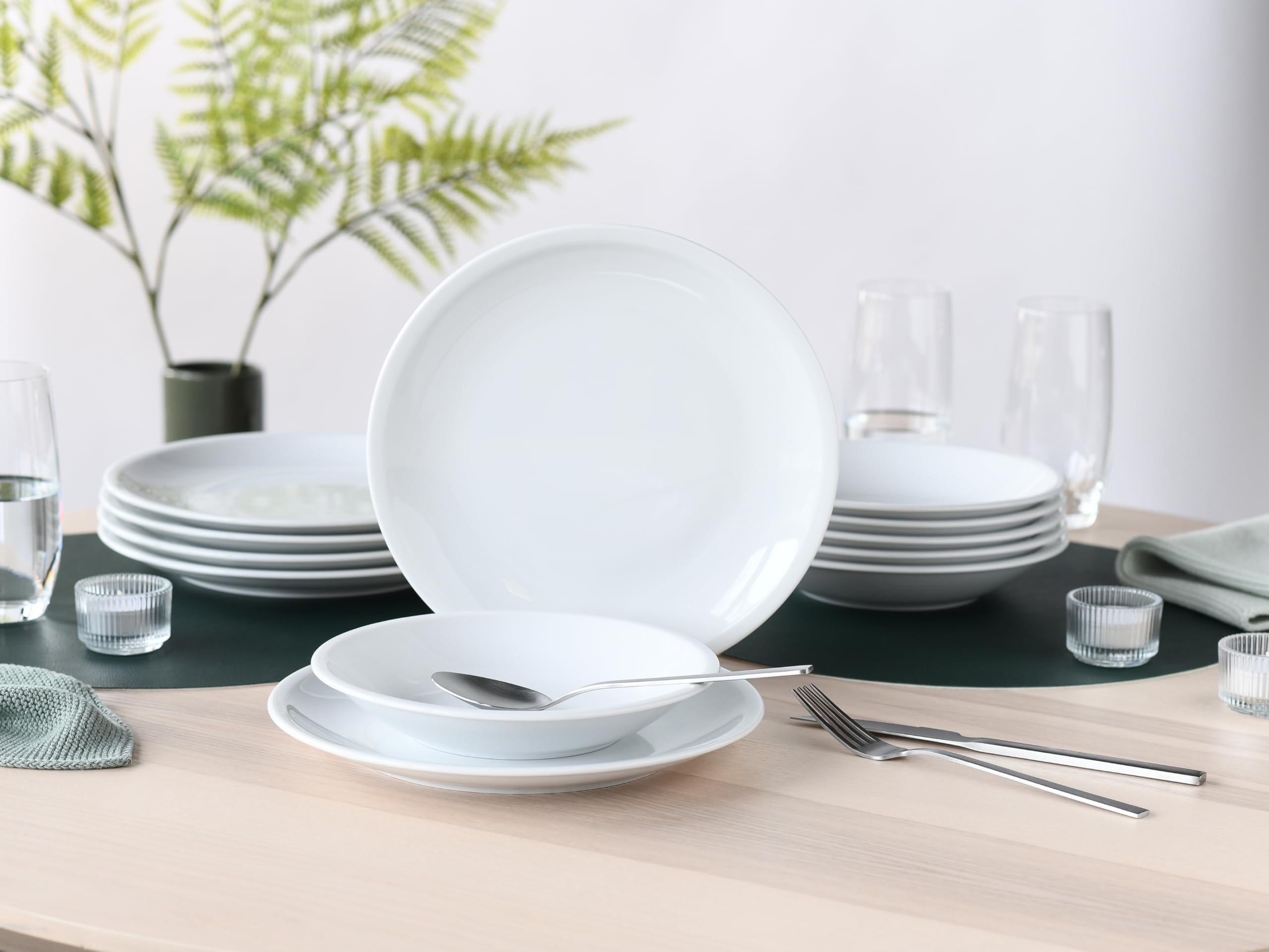 CreaTable, 24647, Serie Milano, 12-teiliges Geschirrset für 6 Personen