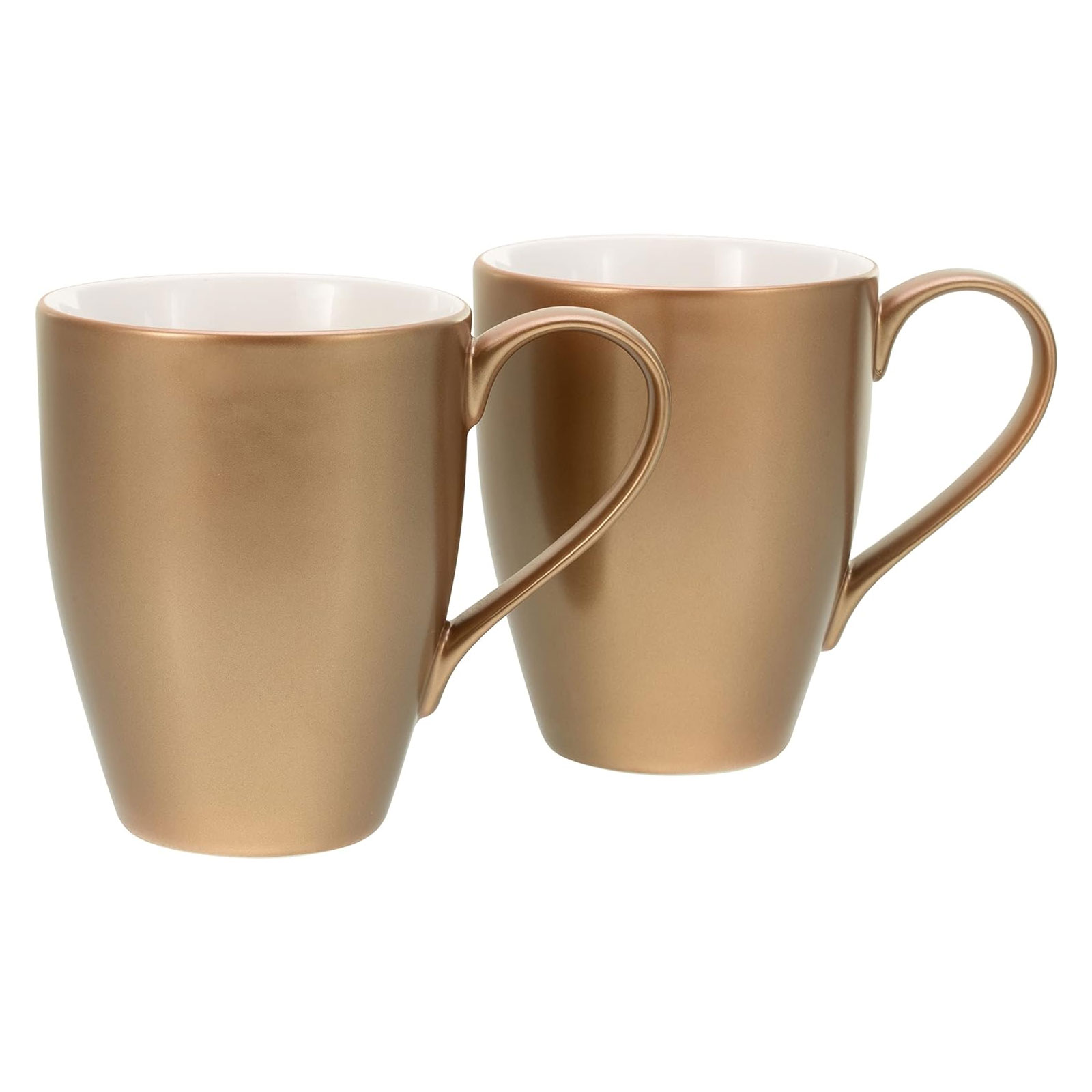 CreaTable, 25847, Serie GOLDEN DAYS weiss Bistrotassen, Becherset 2 teilig