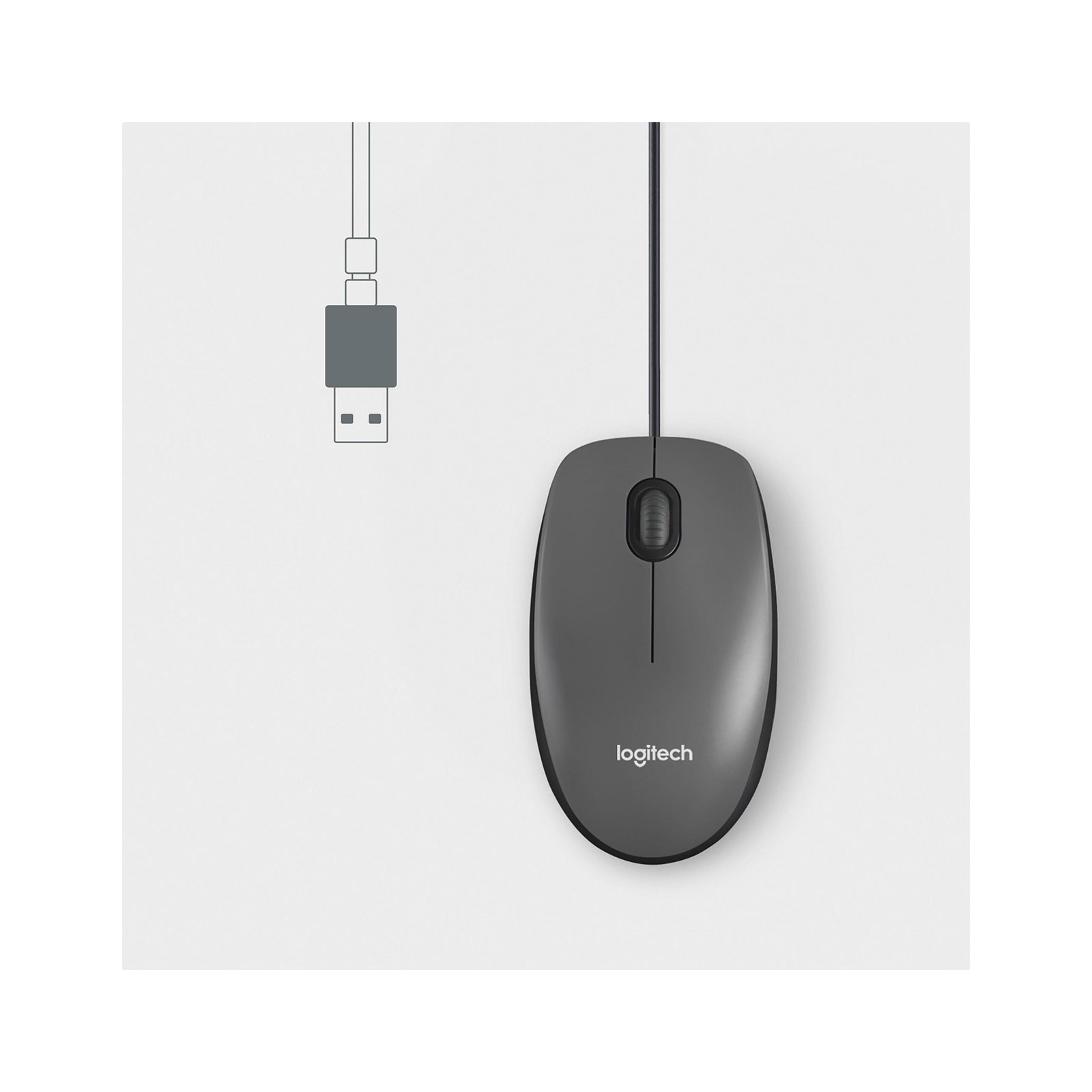 Logitech M100 grau Maus