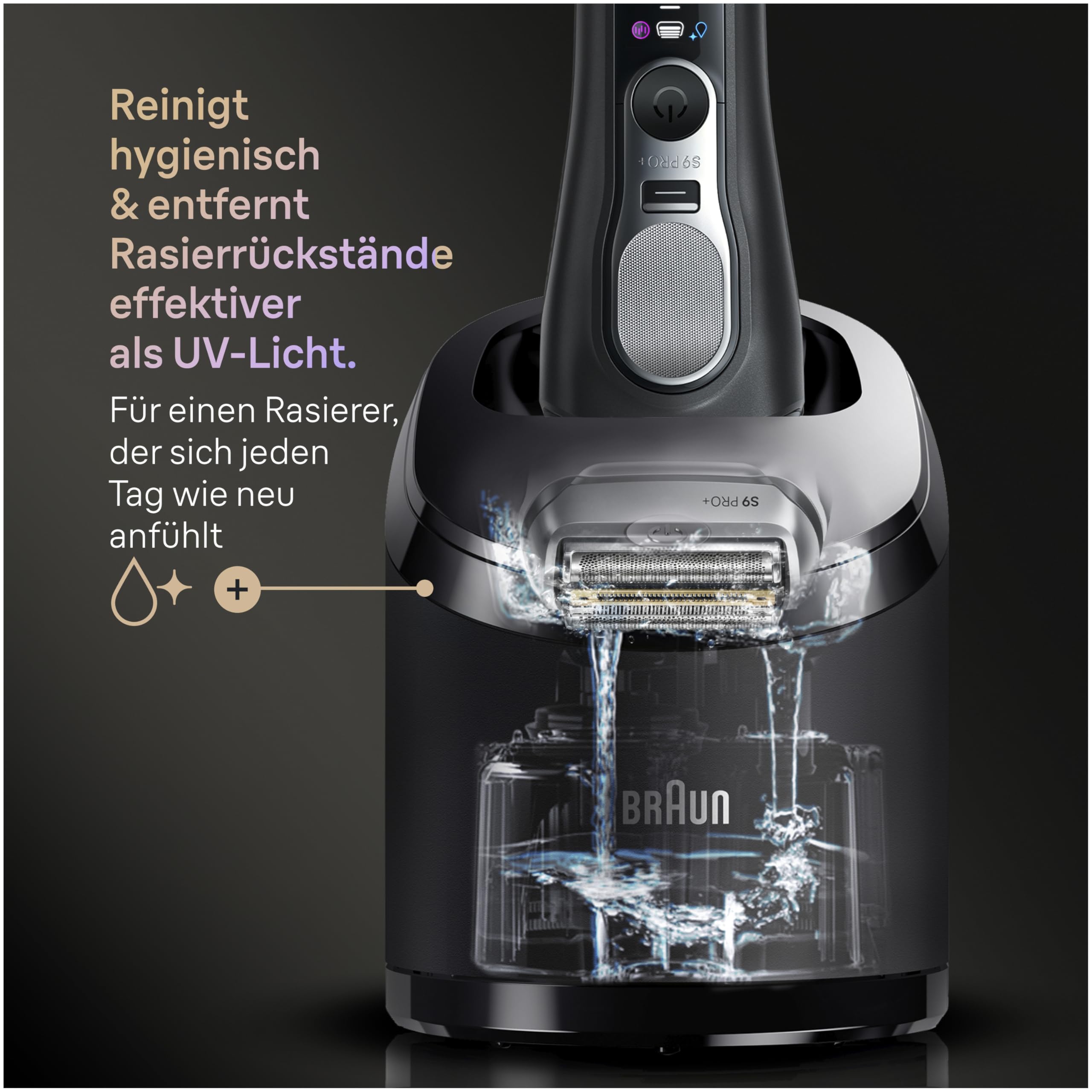 BRAUN Series 9 PRO+ 9660cc Elektrorasierer Herrenrasierer Reinigungsstation