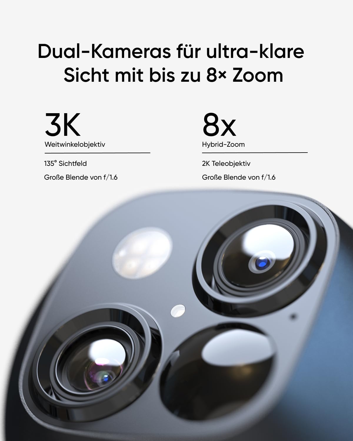 eufy Security SoloCam S340, Kamera Überwachung Aussen, 360°-Überwachung
