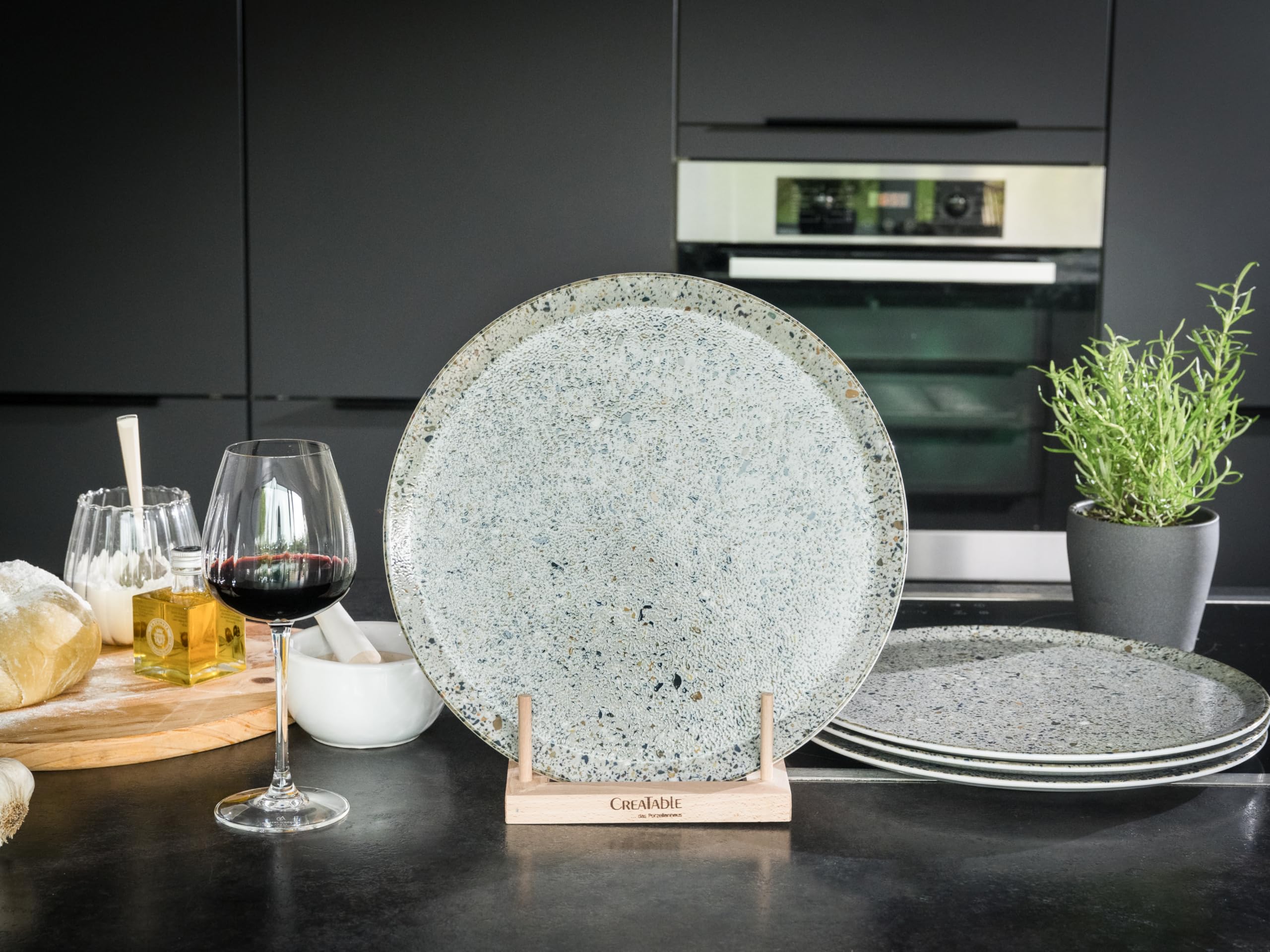 Creatable, 24694, Serie Stone Collection Genua, 4-teiliges Geschirrset