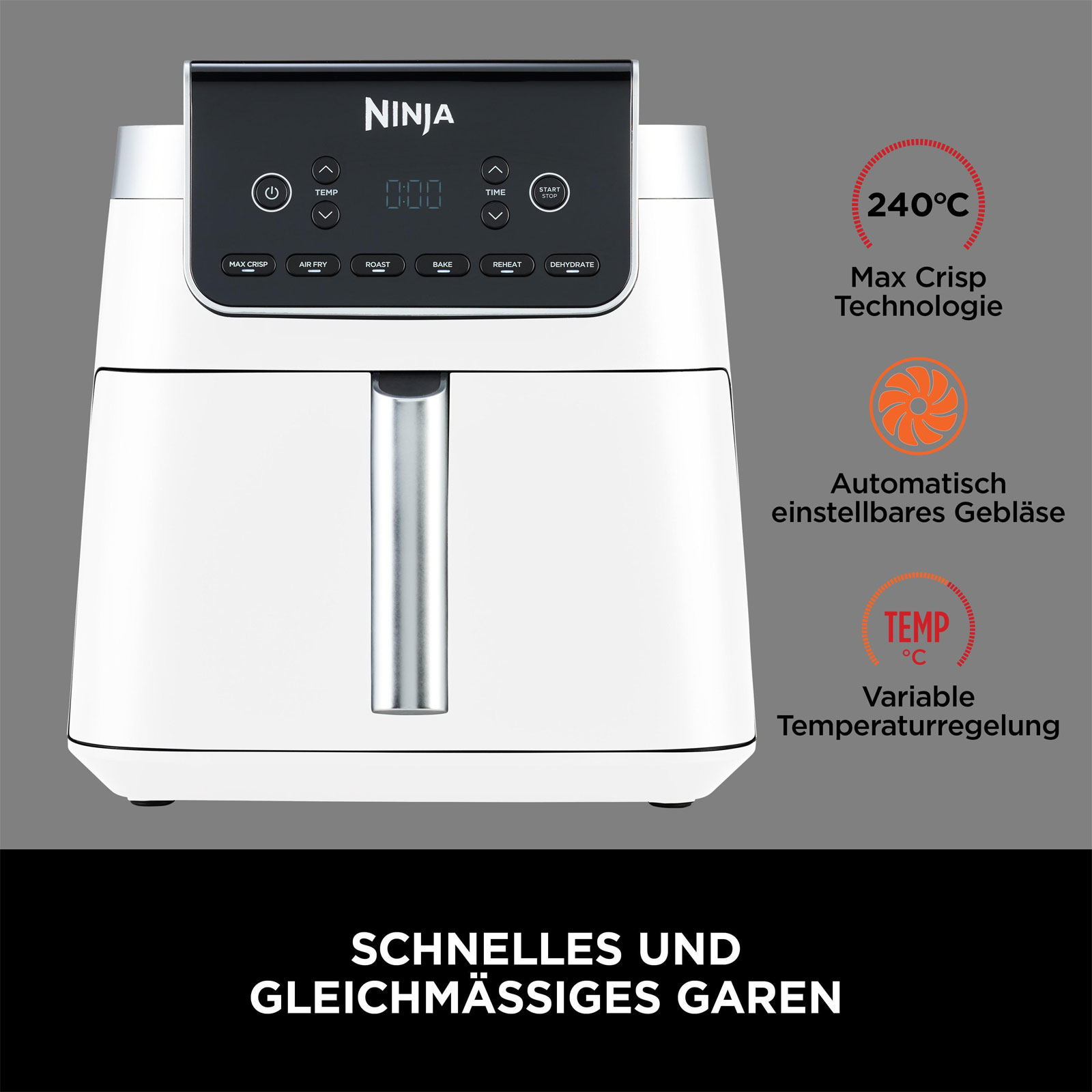 Ninja AF180EUWH Heißluftfritteuse Ninja AF180EUWH Heißluftfritteuse