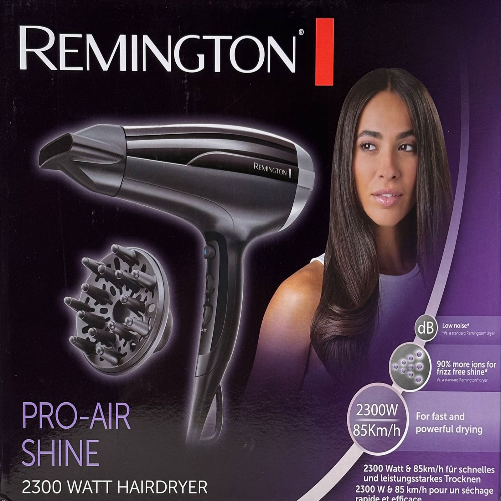 Remington D 5215 Pro Air Shine HAARTROCKNER schwarz/silber