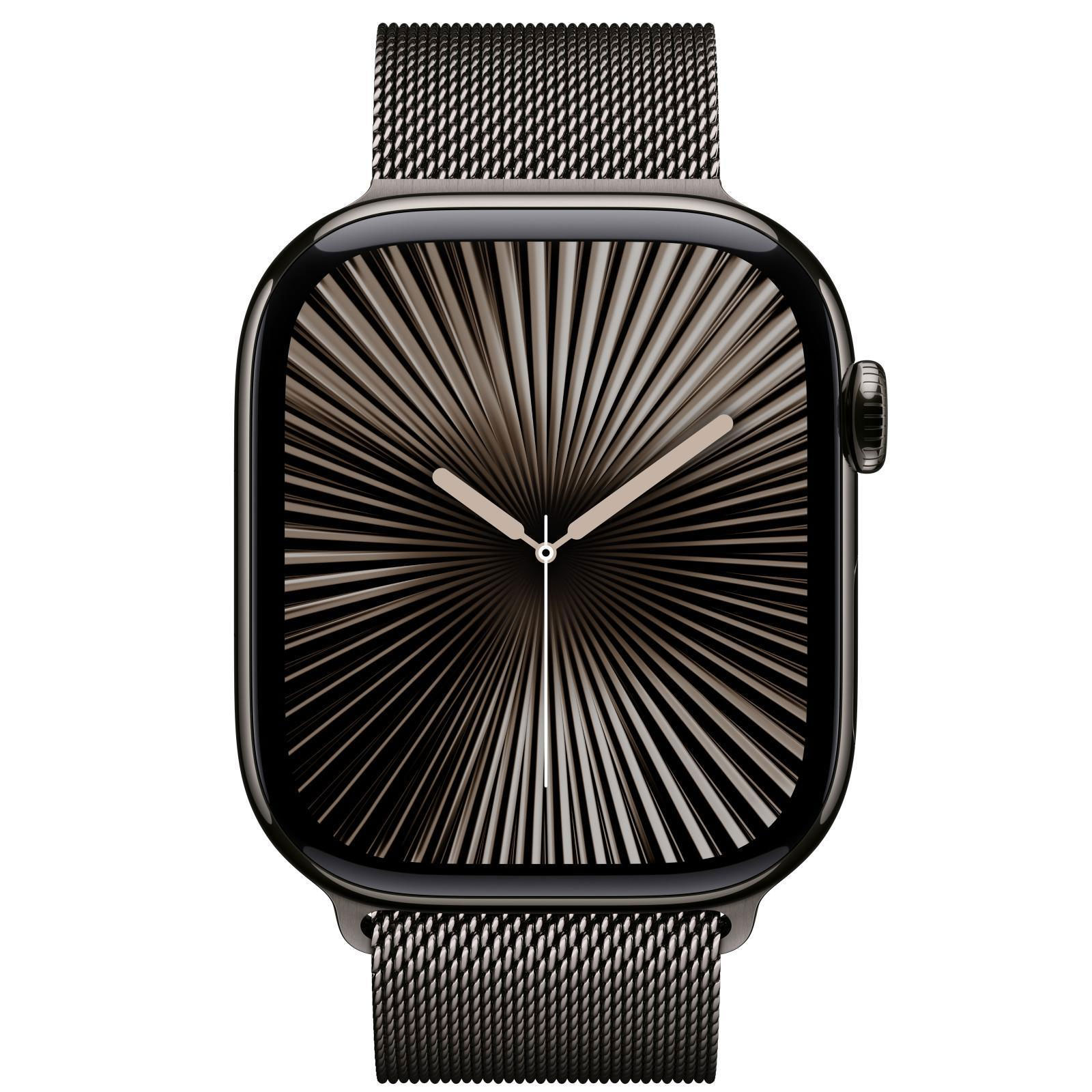 Apple Watch Series 10 GPS + Cellular, 46 mm Titangehäuse, mit Milanese Armband - S/M