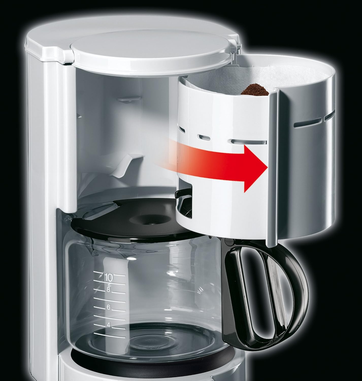 BRAUN KF 47 Kaffeemaschine Aromaster Classic Filterkaffeemaschine mit Glaskanne für bis zu 10 Tassen