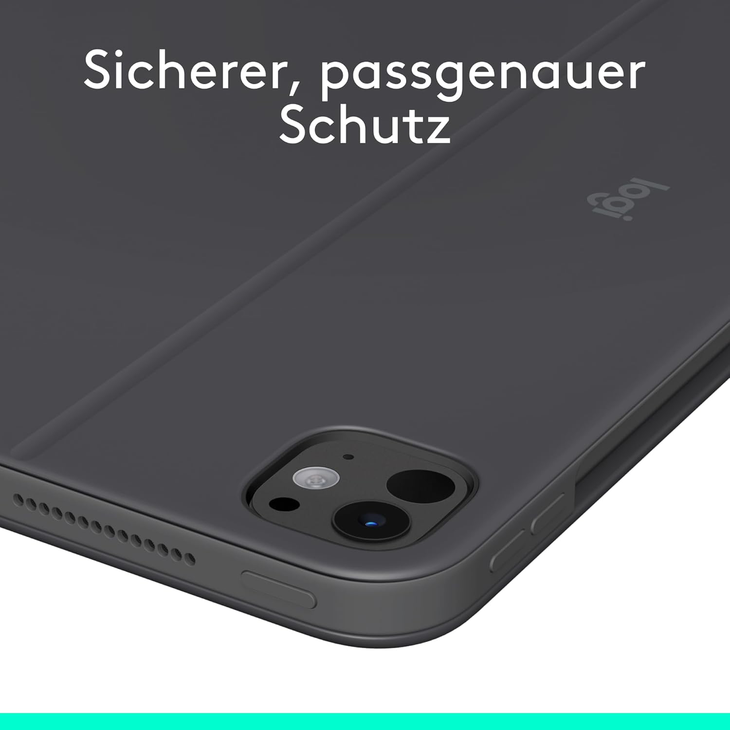 Logitech Logitech Combo Touch Keyboard Case für 11" iPad Pro M4 / M5, Schwarz Tablet-Tastatur mit Bookcover