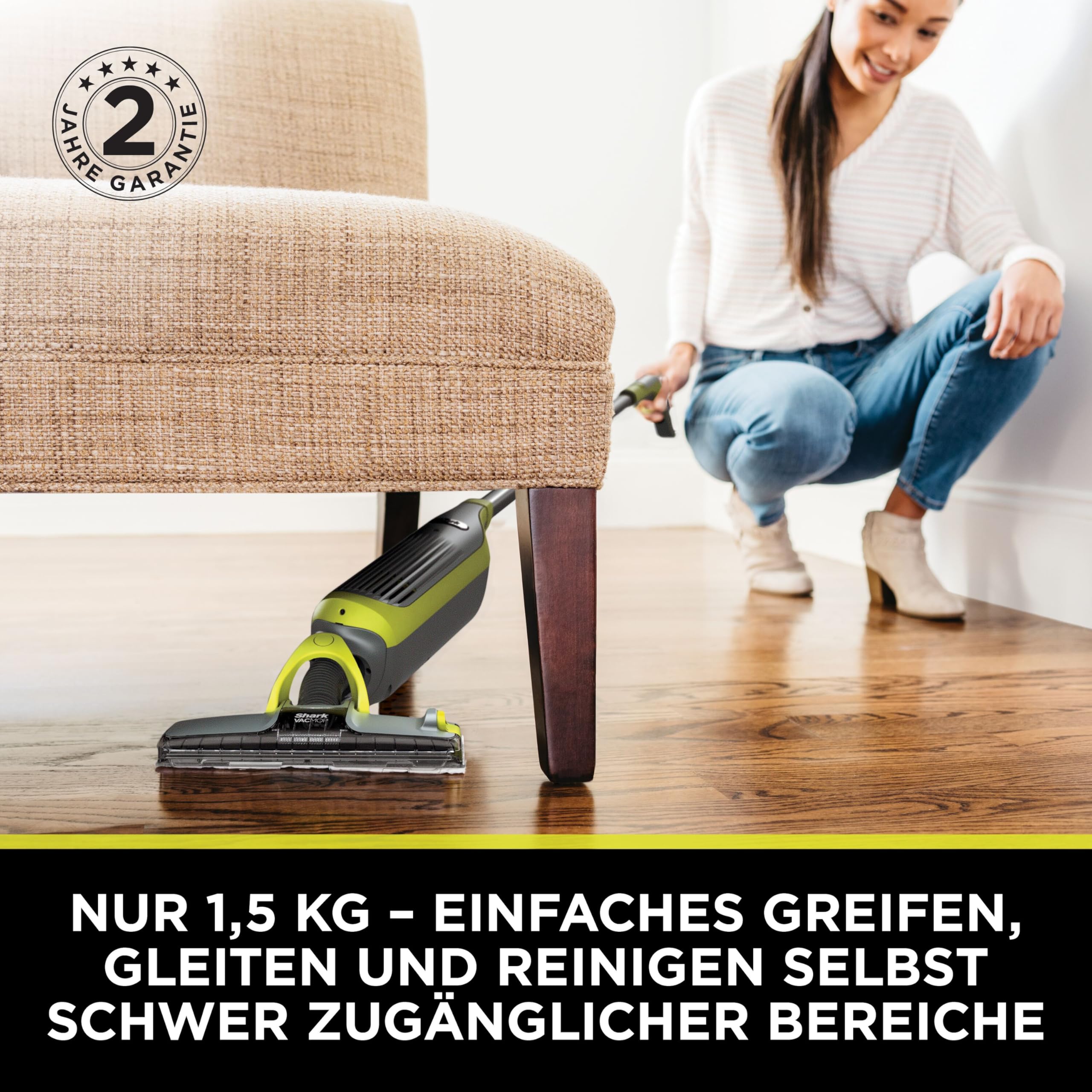 Shark VacMop Akku-Staubsauger und Wischer mit Sprühfunktion für Hartböden
