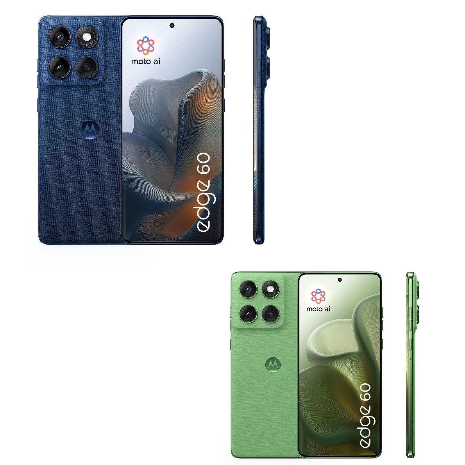 Motorola edge 60 12GB + 512GB PANTONE Gibraltar Sea Smartphone (6,67 Zoll, 50 MP, Triple-Kamera, Octa-Core, Fingerabdrucksensor, Gesichtserkennung, blau)