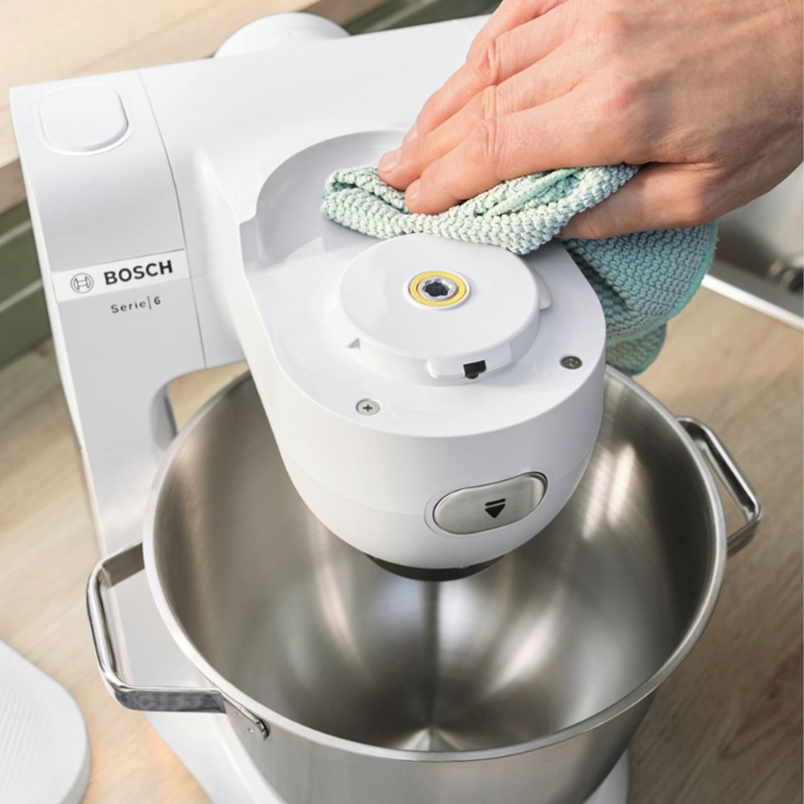 Bosch MUMS6EW13D Küchenmaschine Serie 6 weiß / gebürsteter Edelstahl