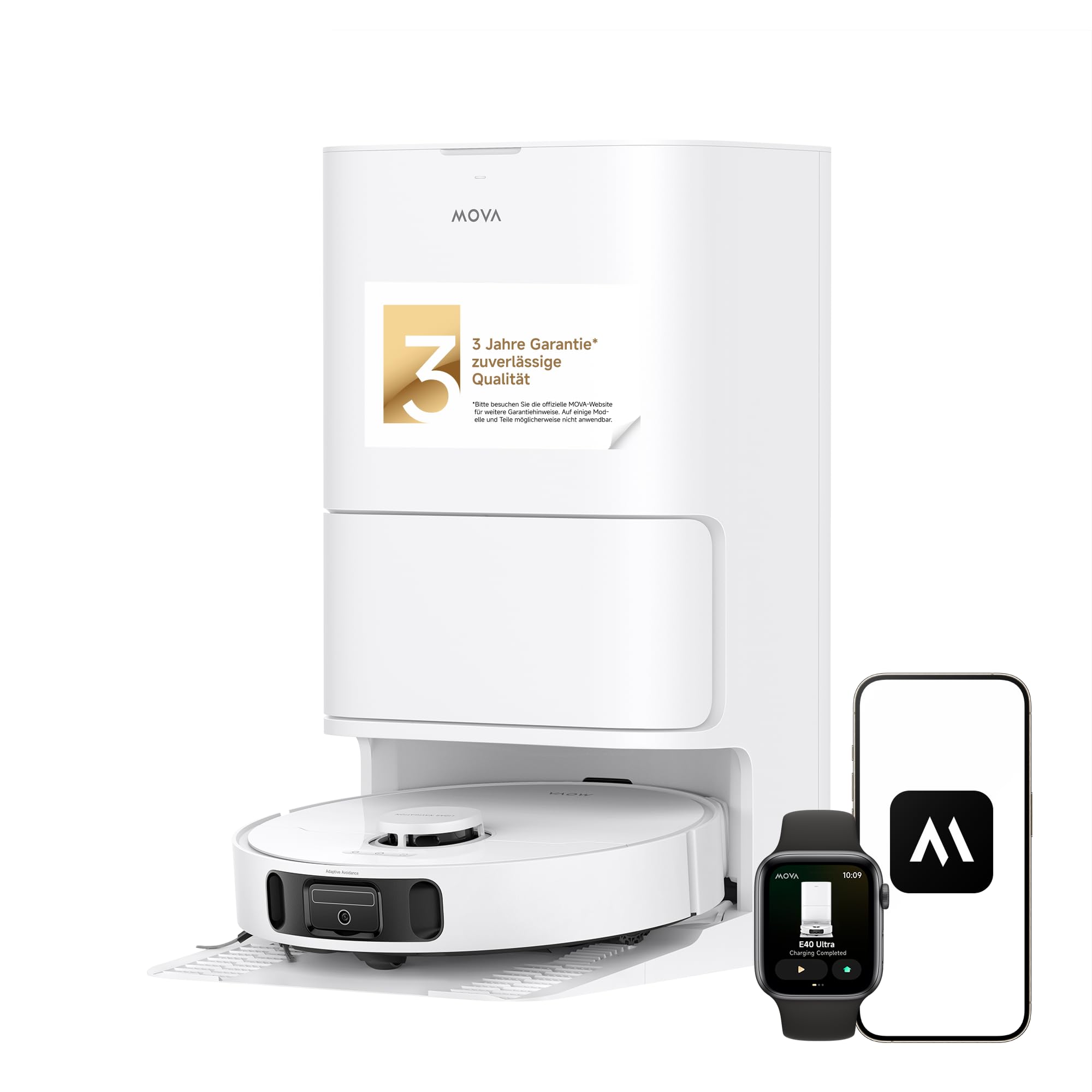 Mova E40 Ultra Saugroboter mit Wischfunktion Autom. Leerung und 19.000 Pa