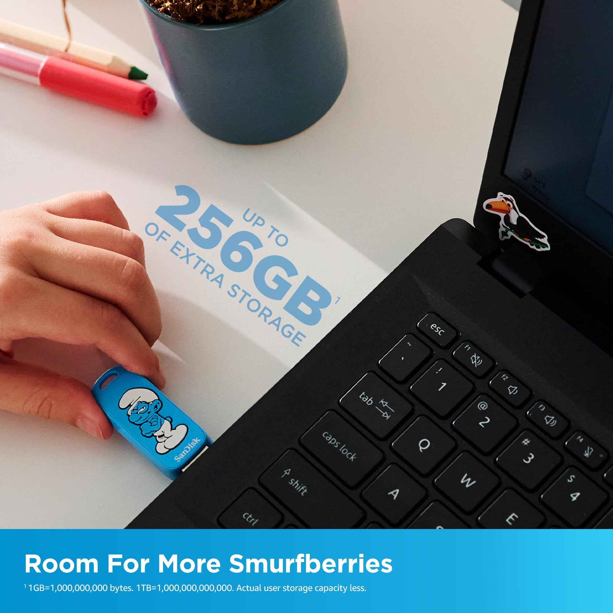 SanDisk Schlumpf USB Flash Disk 256 GB, Schlumpfine